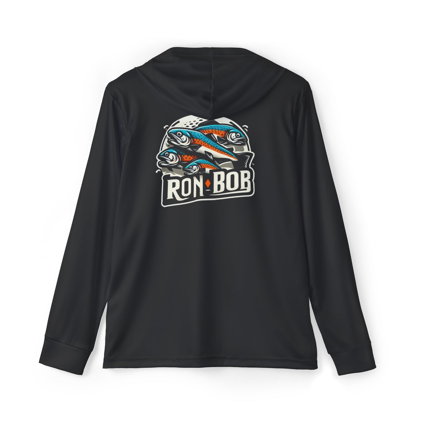 Men's Lightweight Multiple Salmon Hoodie with UPF +50 (Black)