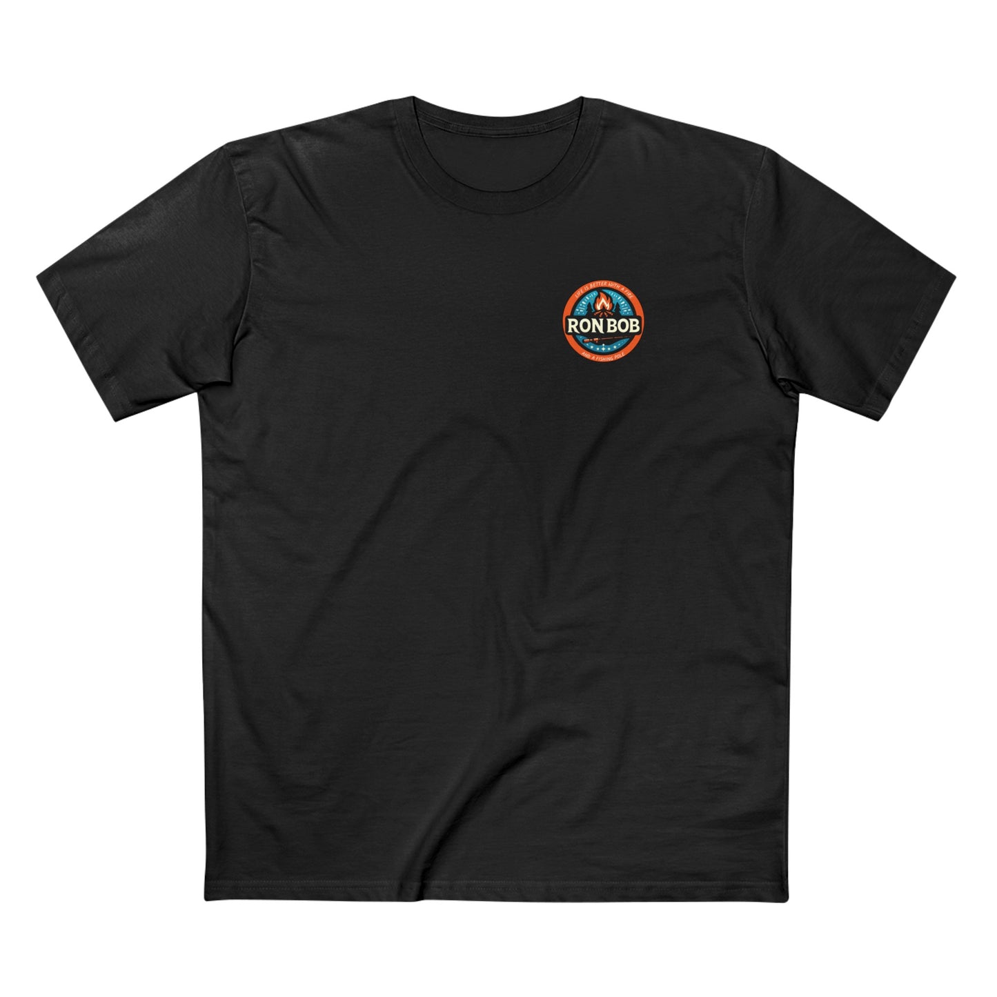 Cotton T-Shirt - Fire & Fishing Pole (Multiple Colors)