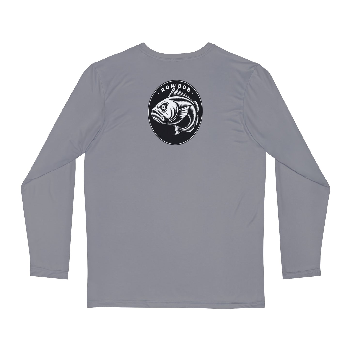 Polyester B/W Lingcod Long Sleeve T-Shirt (Grey)