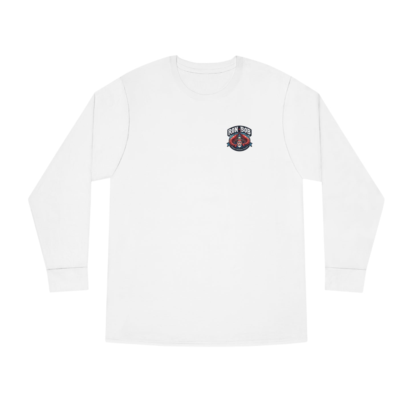 Men's Long Sleeve Crewneck Tee - Prawn Fisherman PWS (Multiple Color Options)