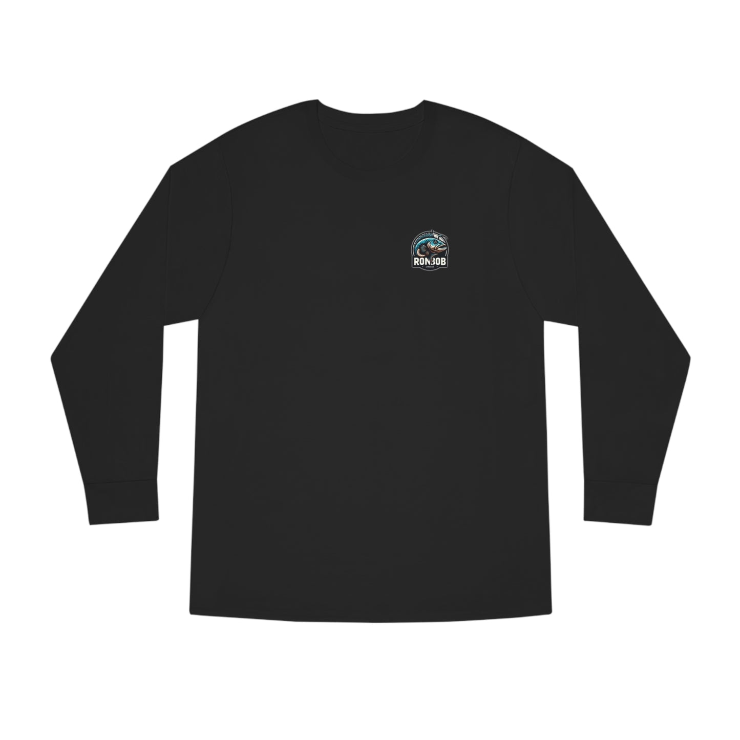 Men's Long Sleeve Crewneck Tee - Blue Lingcod (Multiple Color Options)