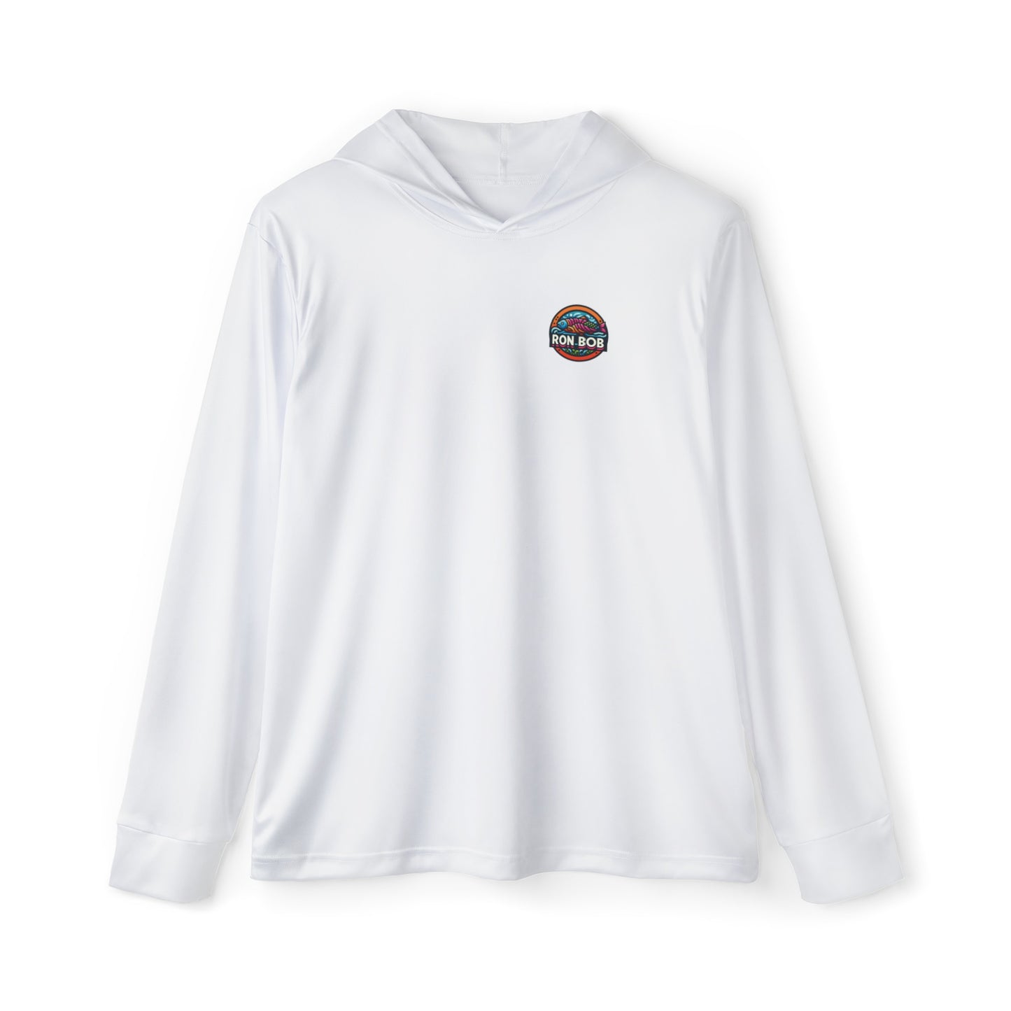 Men's Lightweight Colorful Salmon Hoodie with UPF +50 (White)