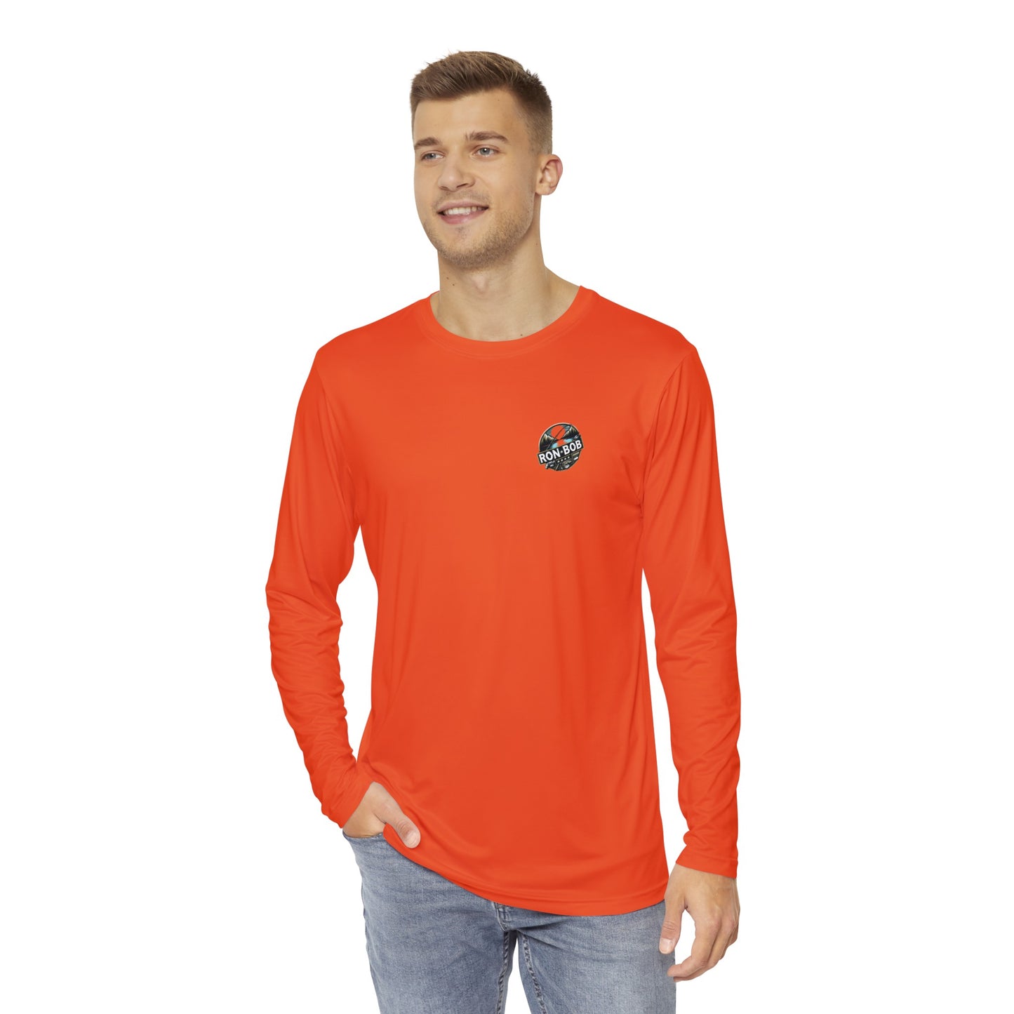 Polyester Outdoor Fishing Long Sleeve T-Shirt (Sunset Orange)