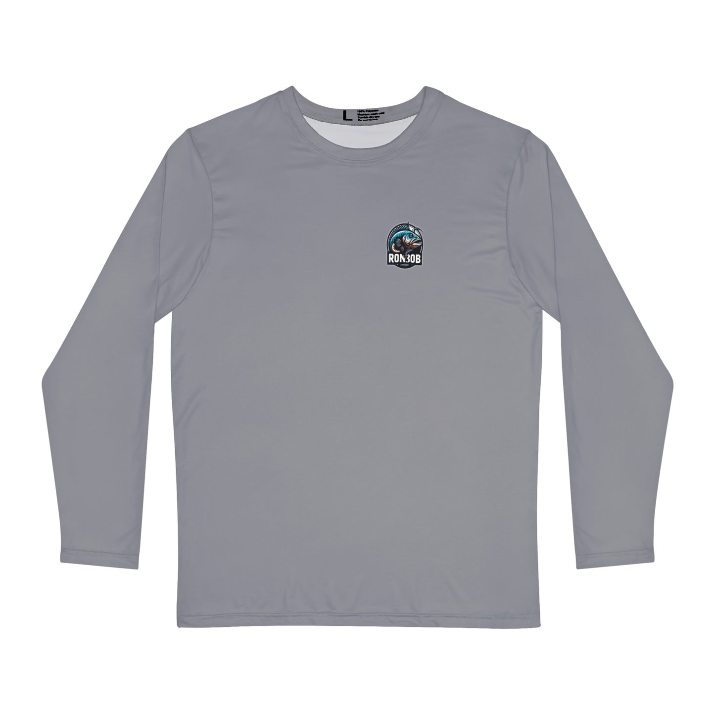 Polyester Blue Lingcod Long Sleeve T-Shirt (Grey)