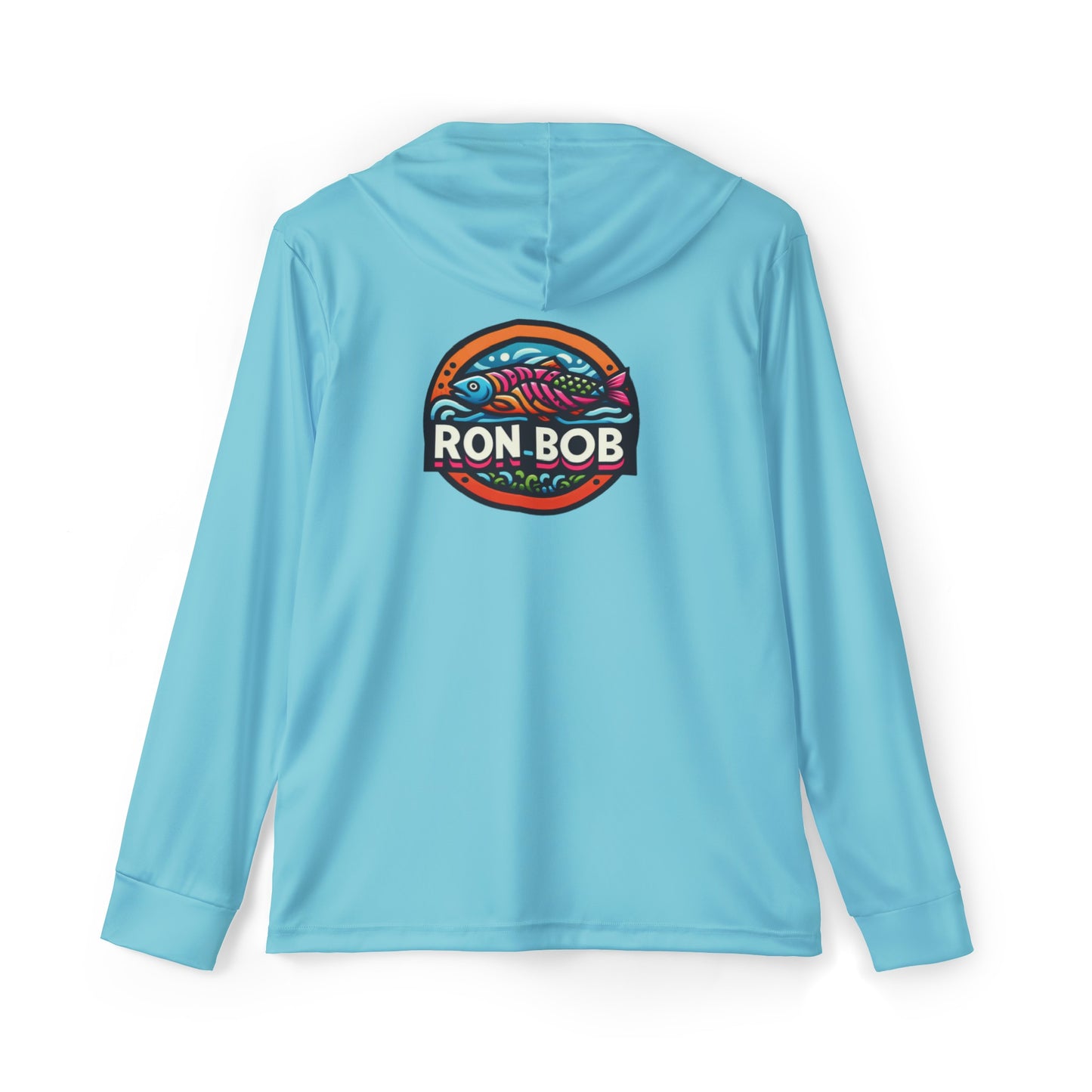 Men's Lightweight Colorful Salmon Hoodie with UPF +50 (Glacier Blue)