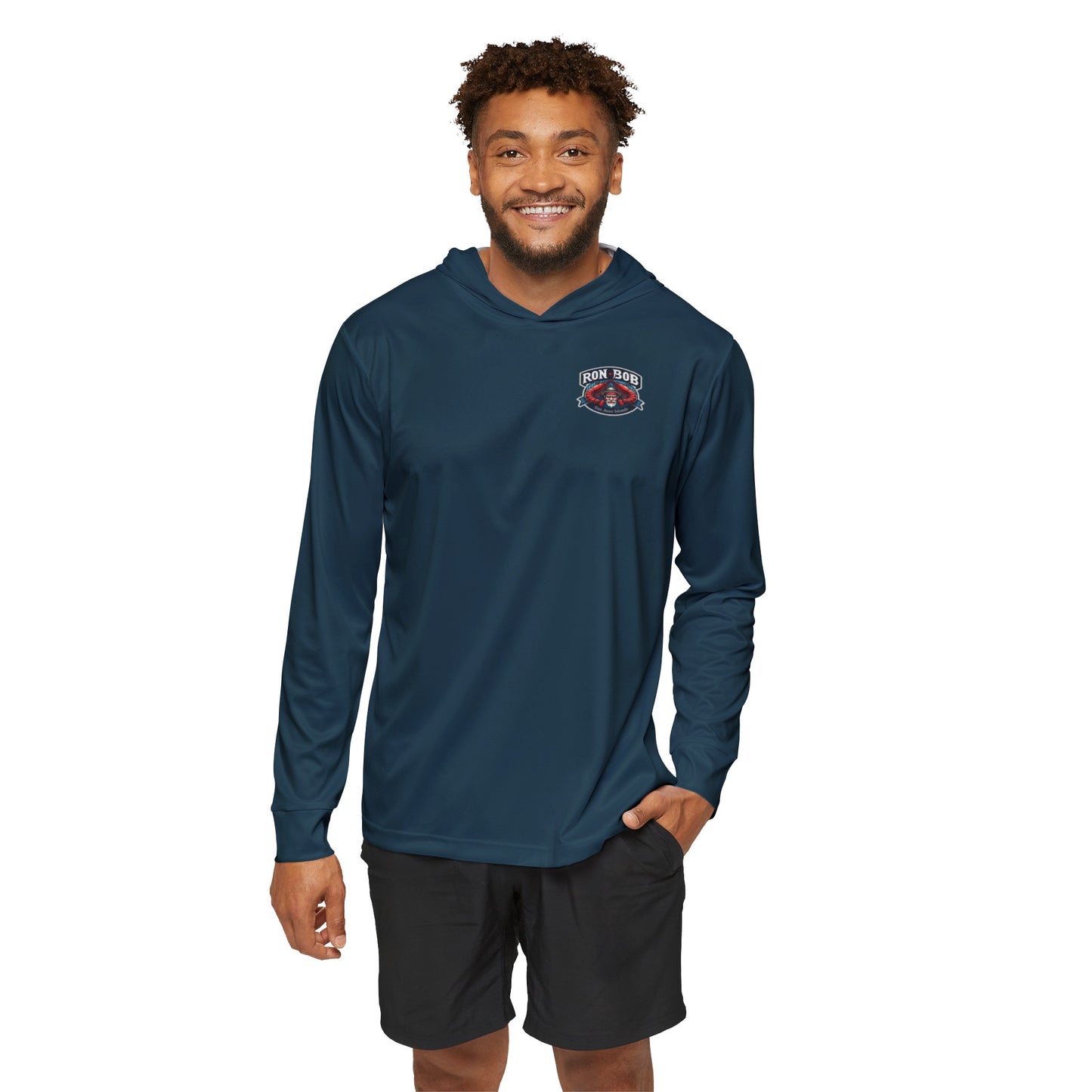 Men's Lightweight Prawn Fisherman Hoodie with UPF +50 (Gunmetal)