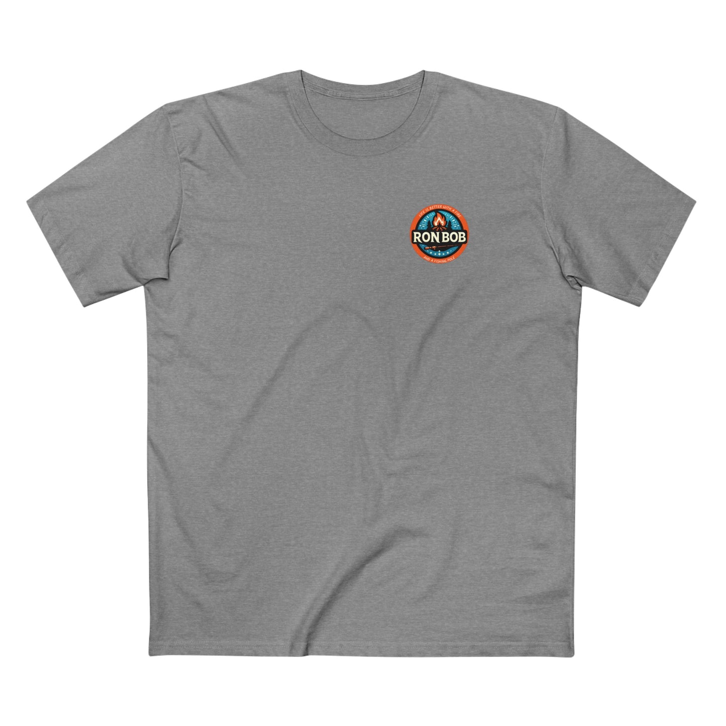 Cotton T-Shirt - Fire & Fishing Pole (Multiple Colors)