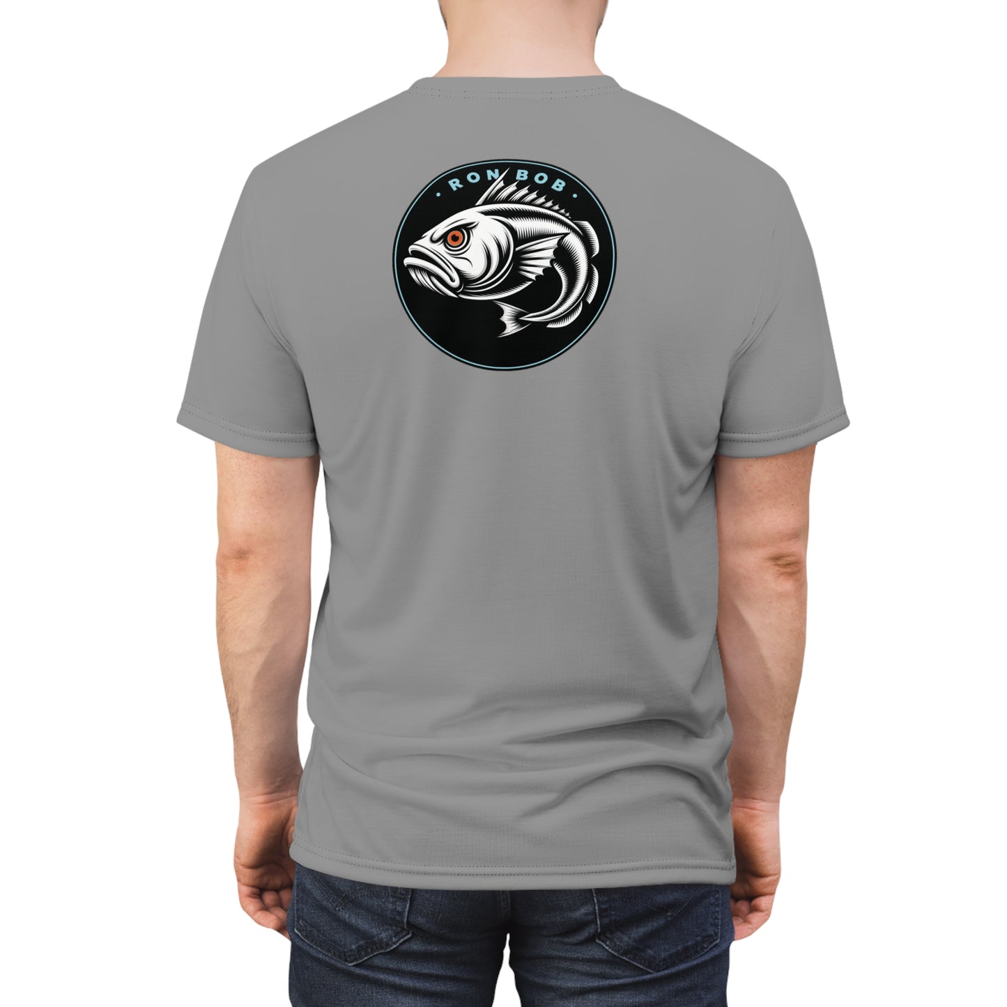 Polyester Orange Eye Lingcod T-Shirt (Grey)