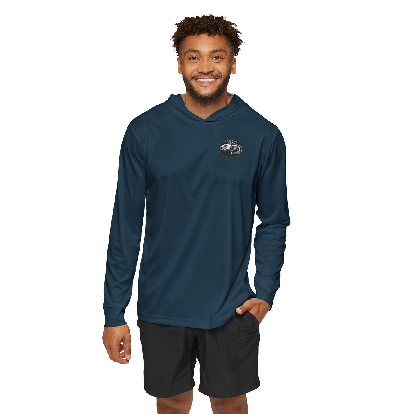 Men's Lightweight Orange Eye Lingcod Hoodie with UPF +50 (Gunmetal)