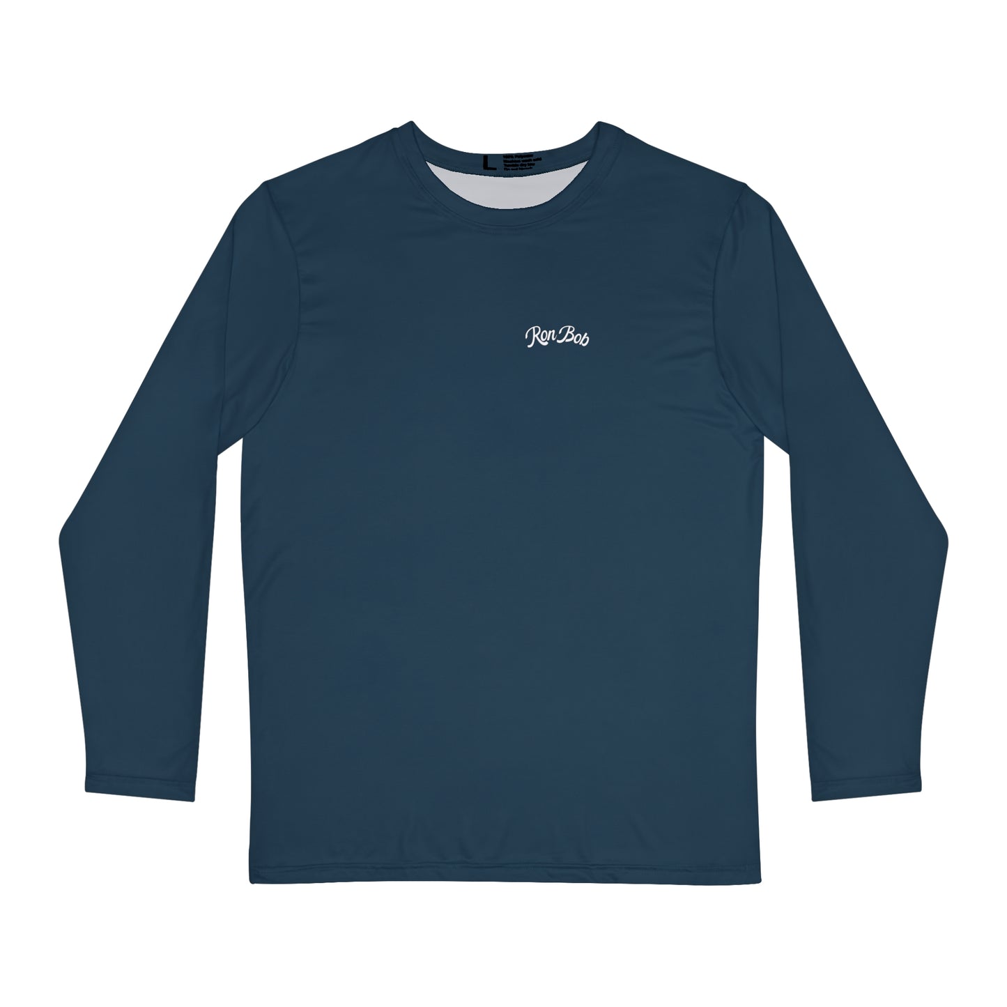 Polyester Men's Long Sleeve Shirt with 3 Color Logo (Gunmetal)
