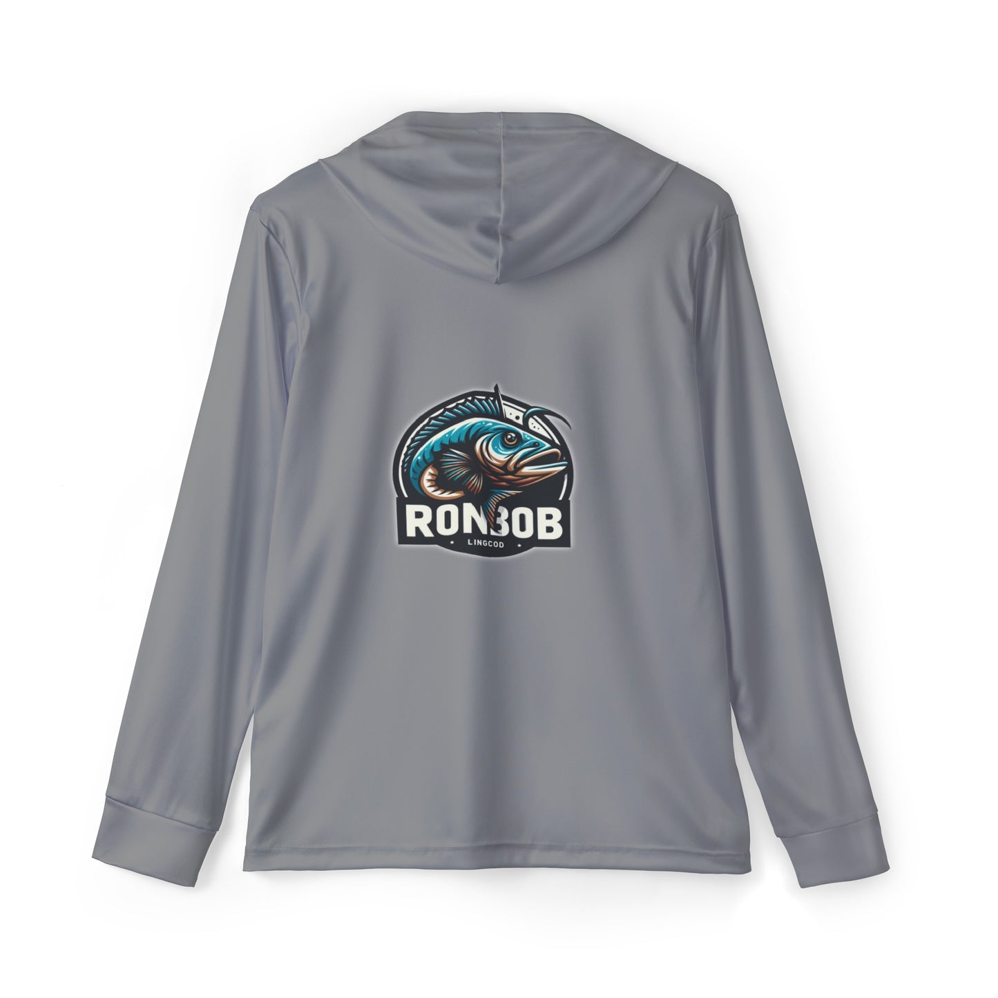 Men's Lightweight Blue Lingcod Hoodie with UPF +50 (Grey)