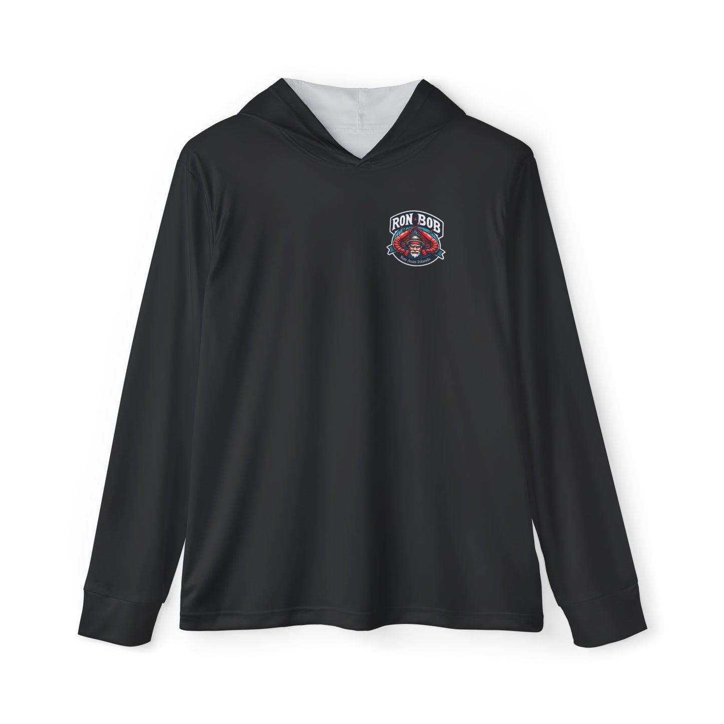 Men's Lightweight Prawn Fisherman Hoodie with UPF +50 (Black)