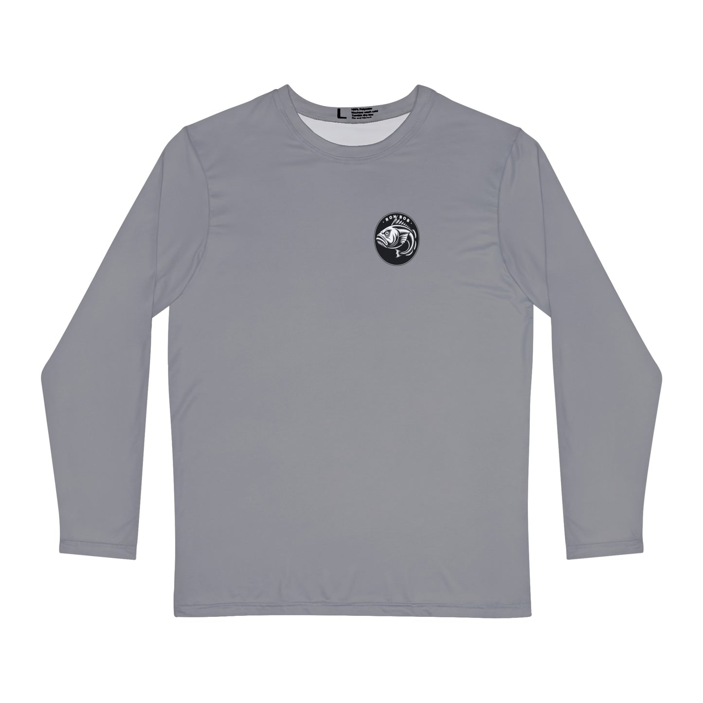 Polyester B/W Lingcod Long Sleeve T-Shirt (Grey)