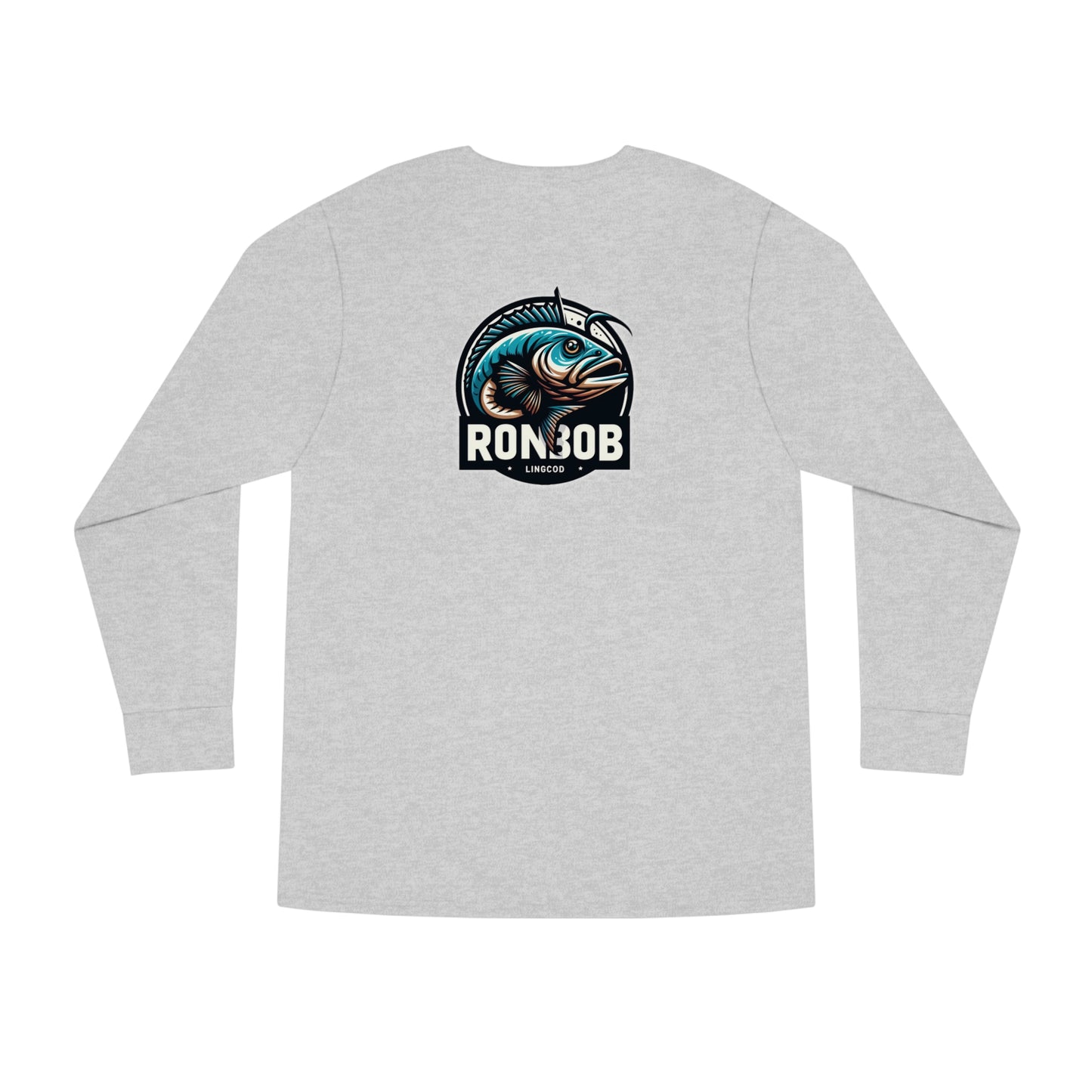 Men's Long Sleeve Crewneck Tee - Blue Lingcod (Multiple Color Options)