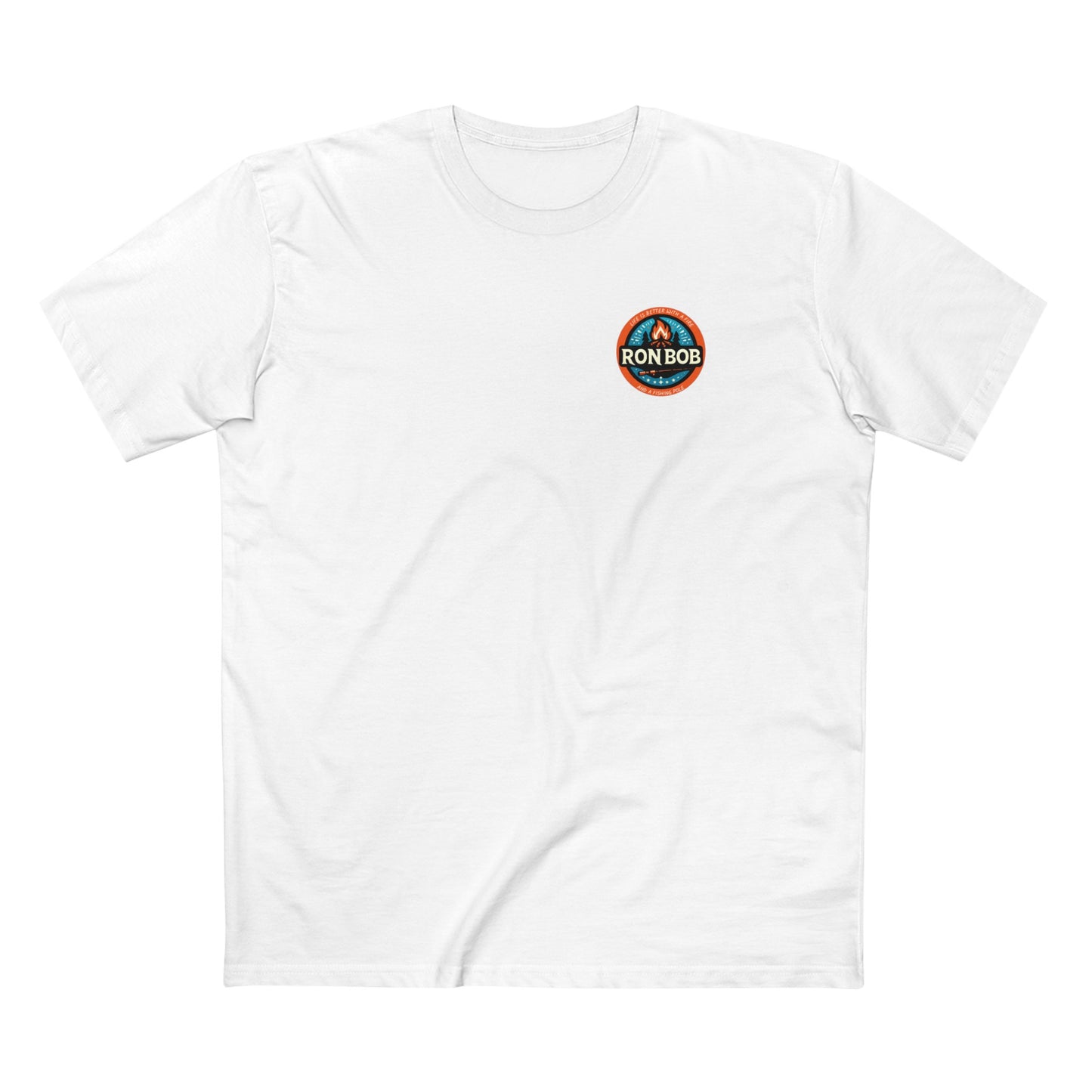 Cotton T-Shirt - Fire & Fishing Pole (Multiple Colors)