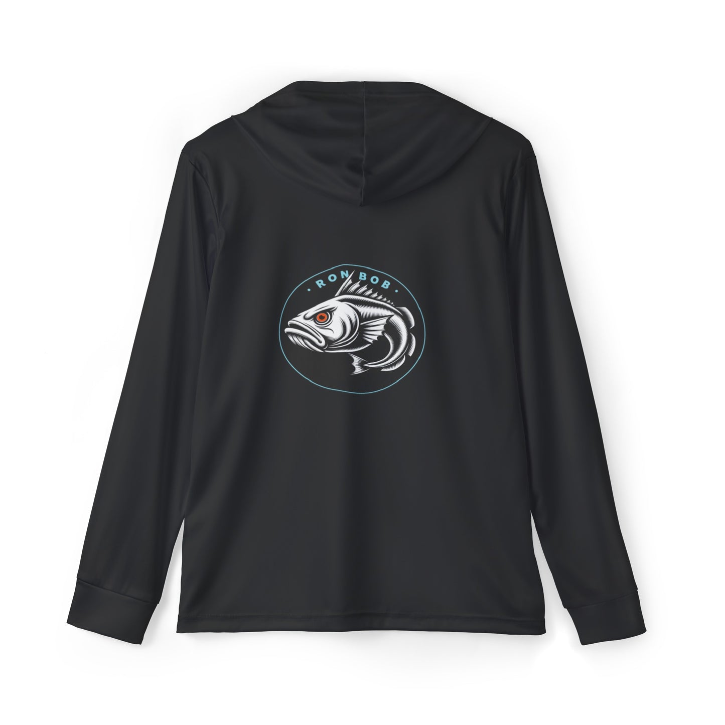 Men's Lightweight Orange Eye Lingcod Hoodie with UPF +50 (Black)
