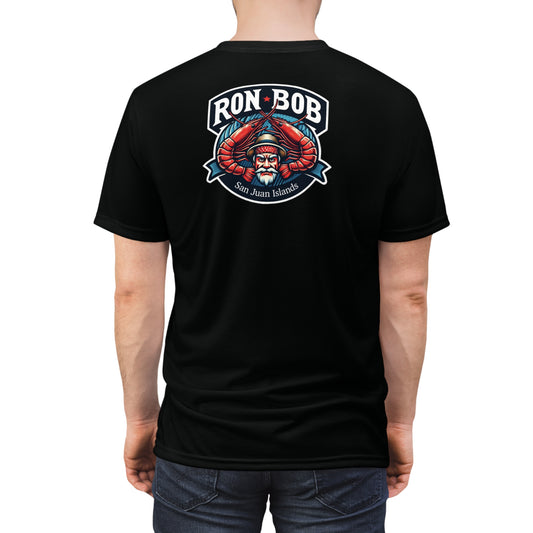 Polyester Prawn Fisherman T-Shirt (Black)