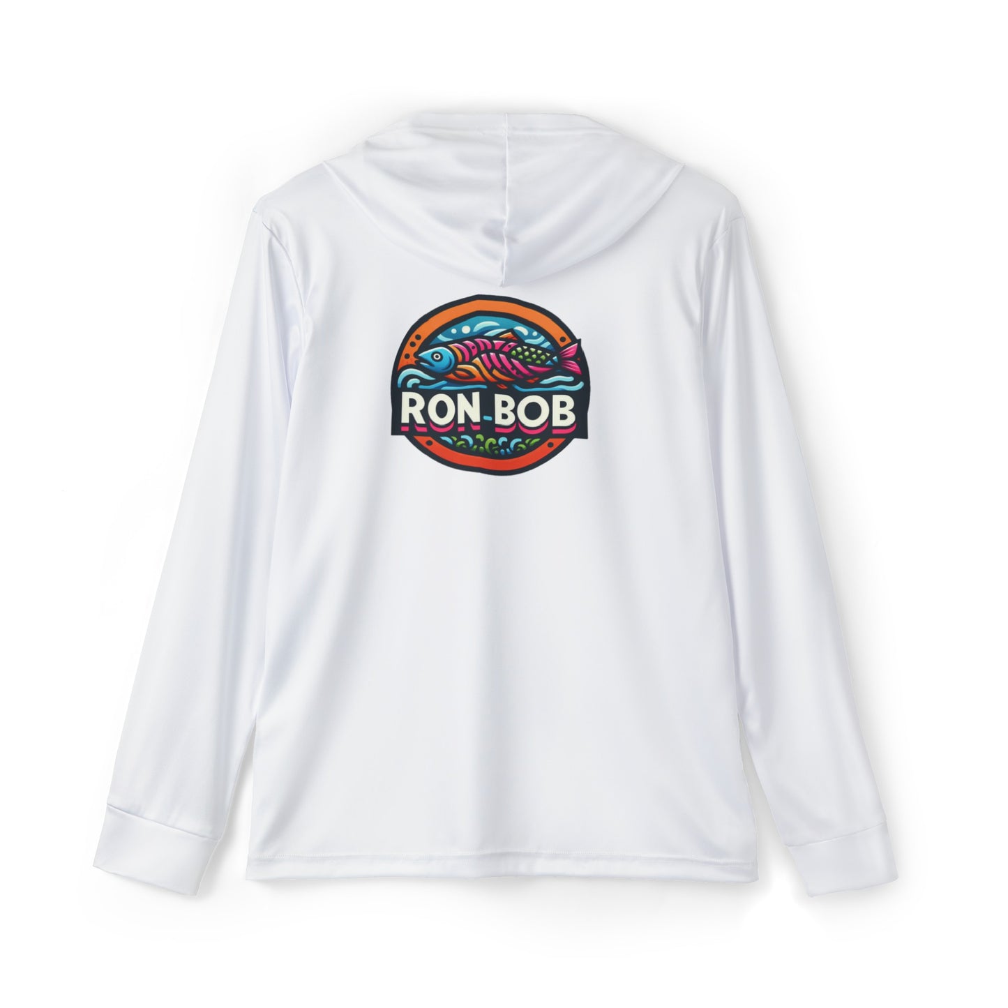 Men's Lightweight Colorful Salmon Hoodie with UPF +50 (White)