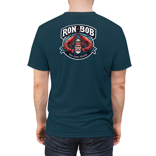 Polyester Prawn Fisherman T-Shirt (Gunmetal)
