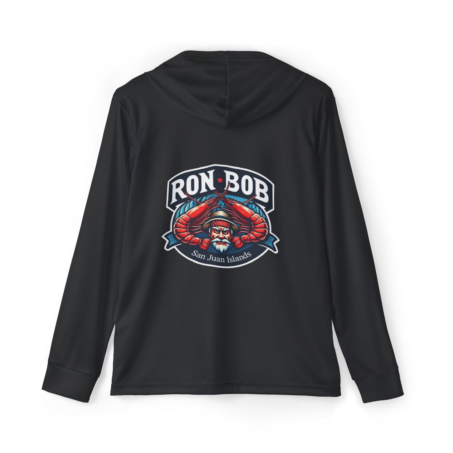 Men's Lightweight Prawn Fisherman Hoodie with UPF +50 (Black)