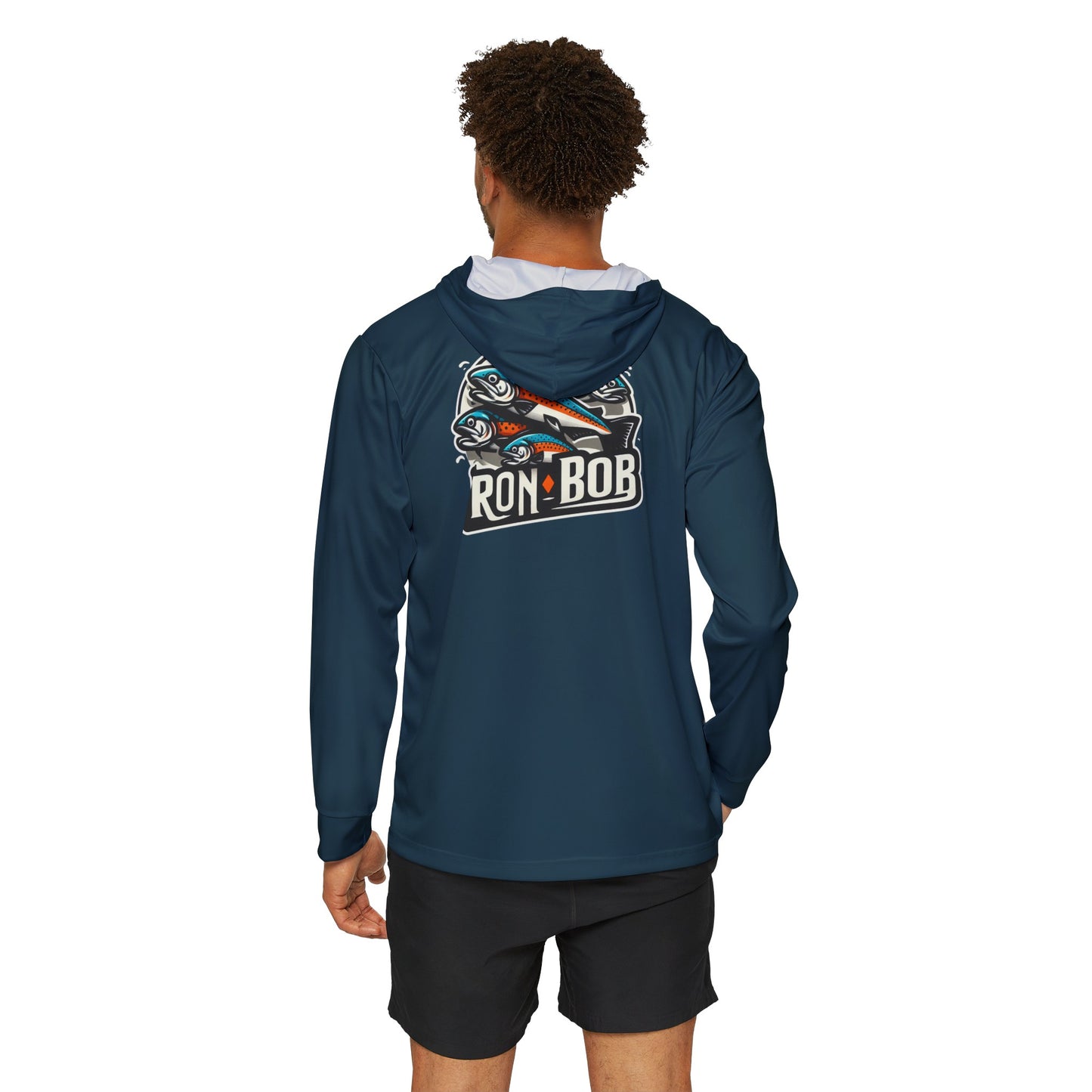 Men's Lightweight Multiple Salmon Hoodie with UPF +50 (Gunmetal)