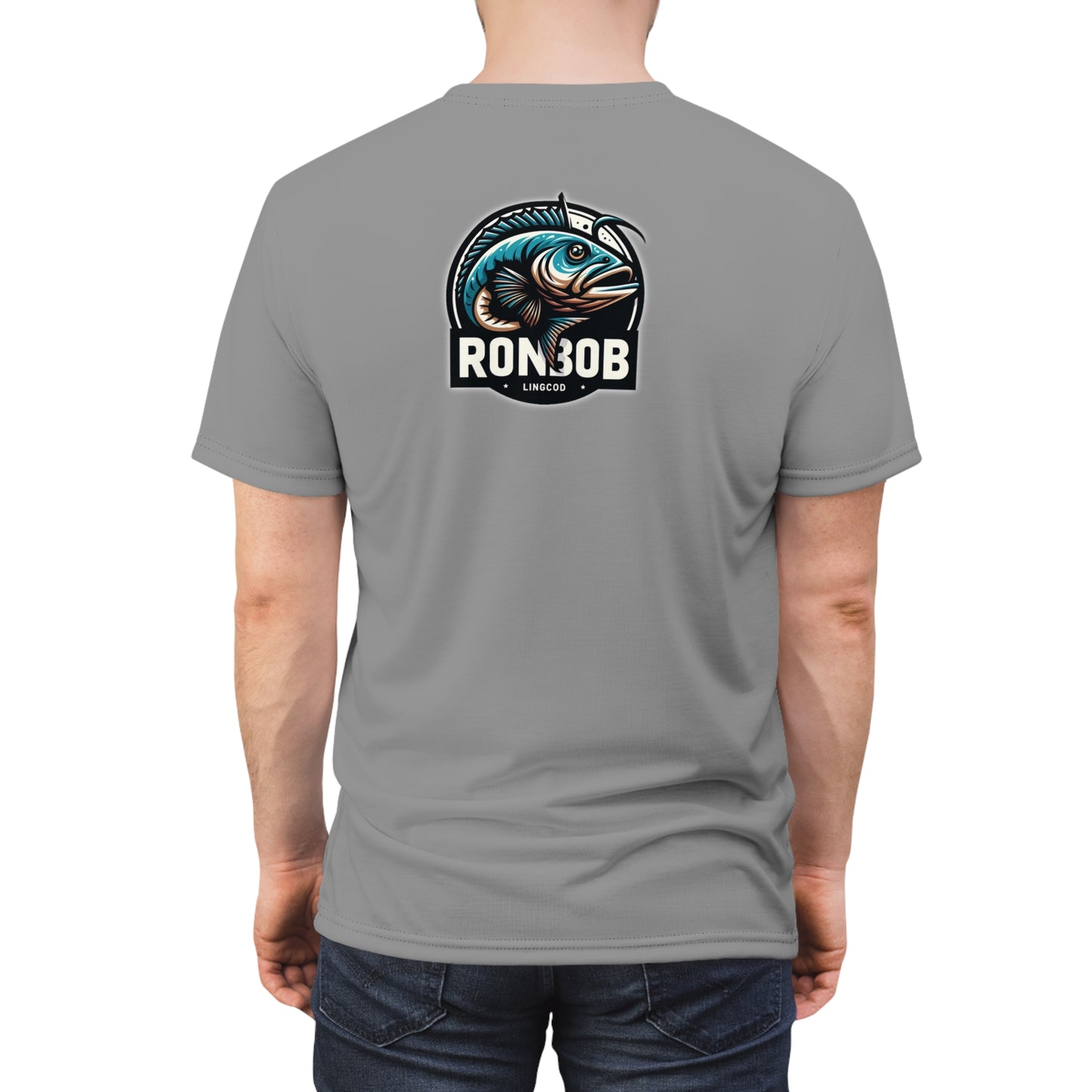 Polyester Blue Lingcod T-Shirt (Grey)