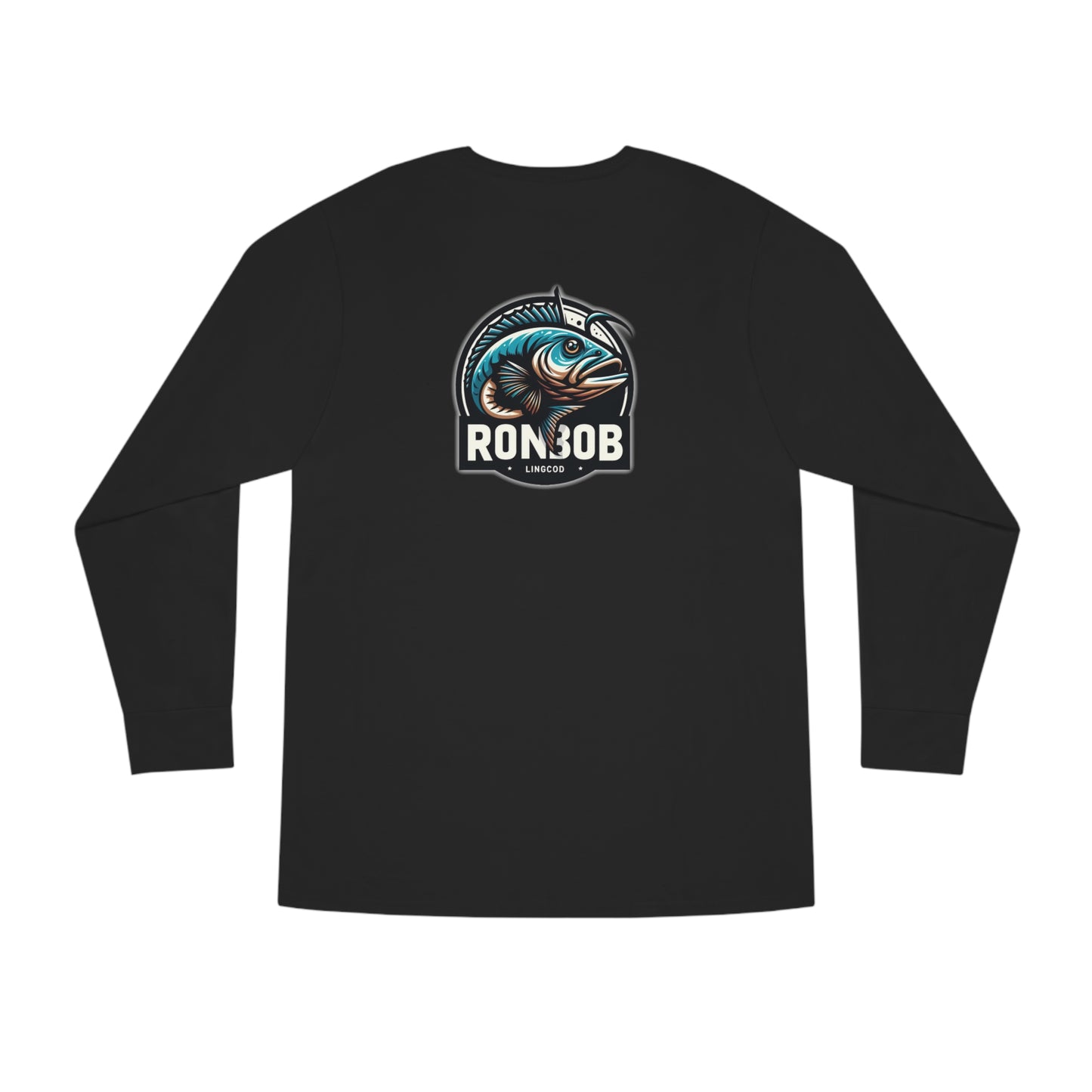 Men's Long Sleeve Crewneck Tee - Blue Lingcod (Multiple Color Options)