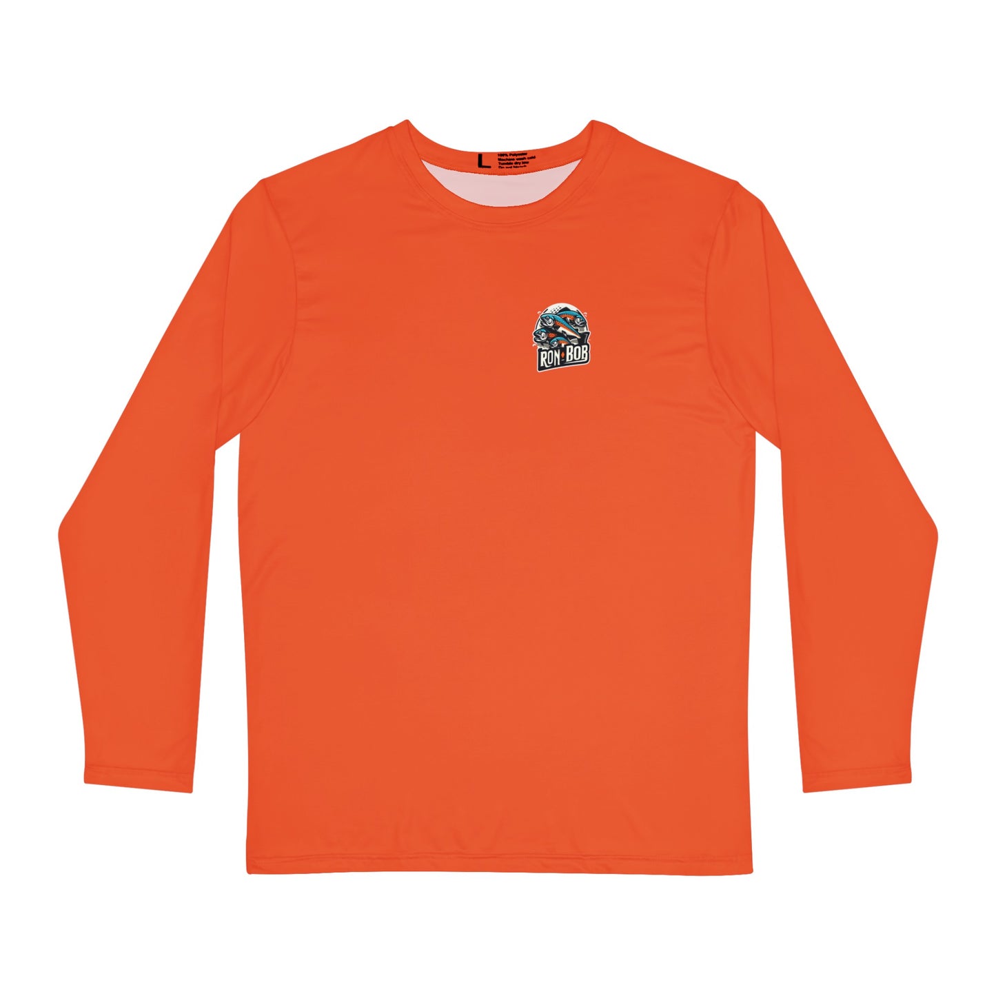 Polyester Multiple Salmon Long Sleeve T-Shirt (Sunset Orange)