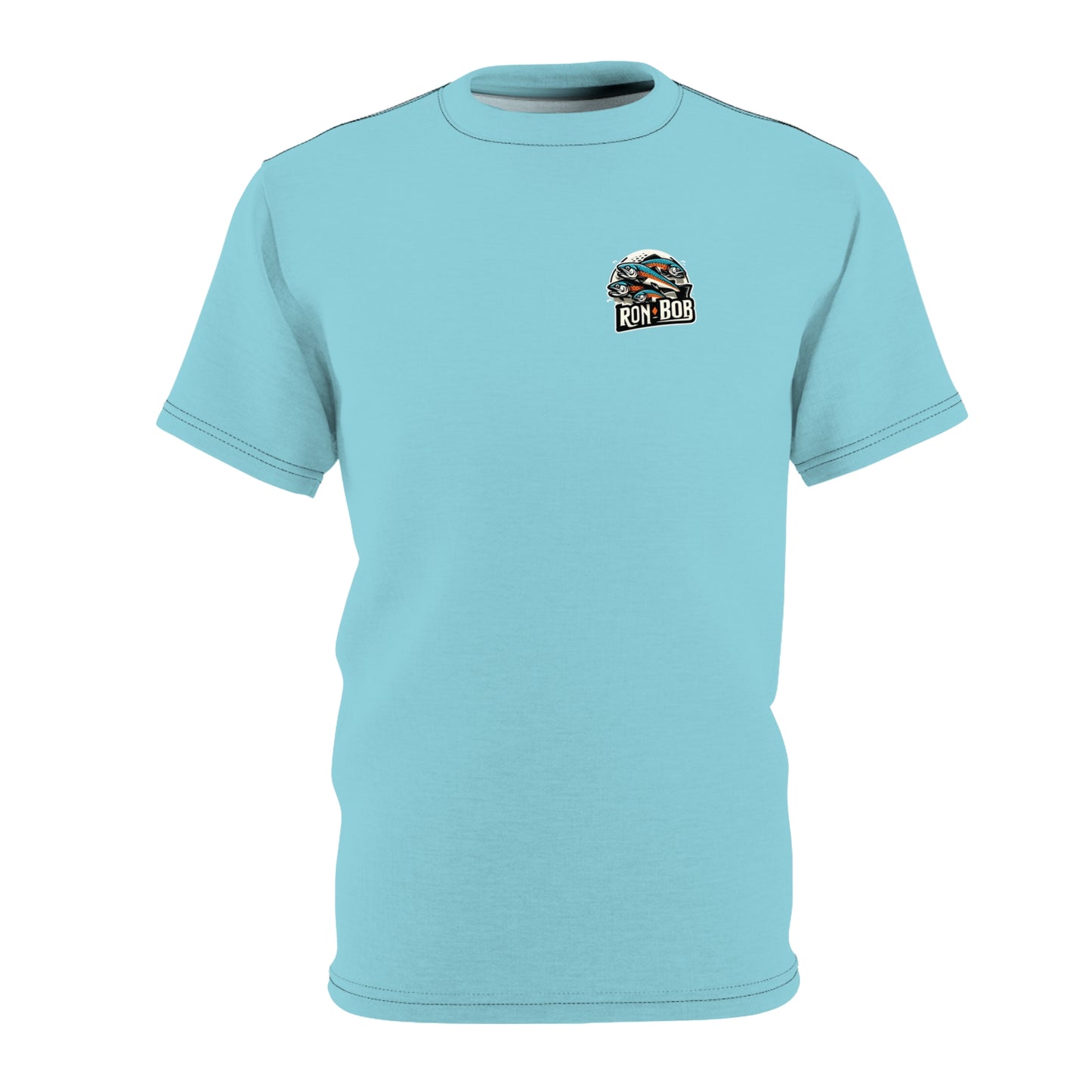 Polyester Multiple Salmon T-Shirt (Glacier Blue)