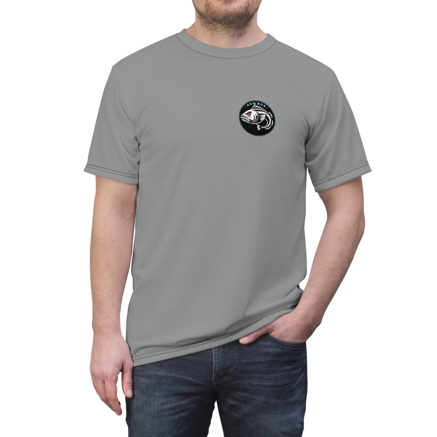 Polyester Orange Eye Lingcod T-Shirt (Grey)