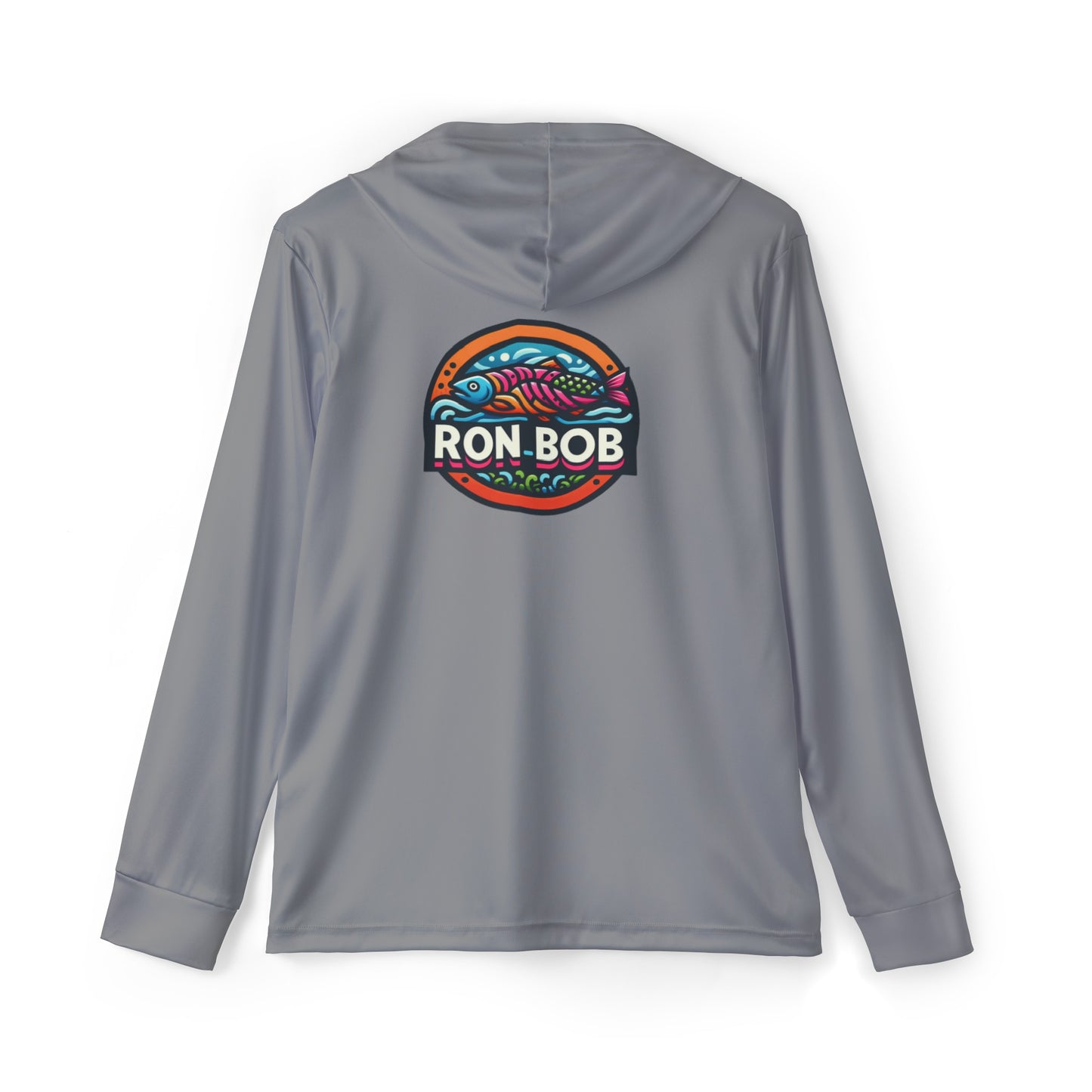 Men's Lightweight Colorful Salmon Hoodie with UPF +50 (Grey)