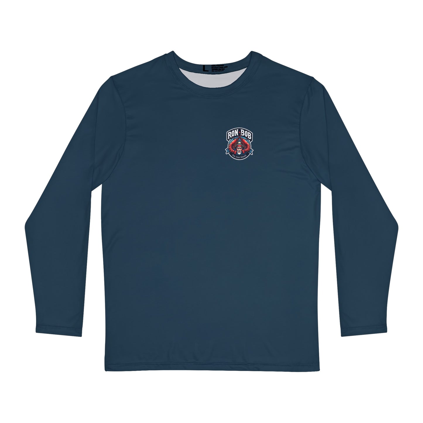 Polyester Prawn Fisherman Long Sleeve T-Shirt (Gunmetal)