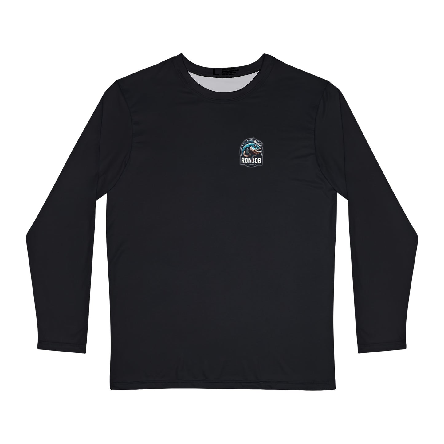 Polyester Blue Lingcod Long Sleeve T-Shirt (Black)