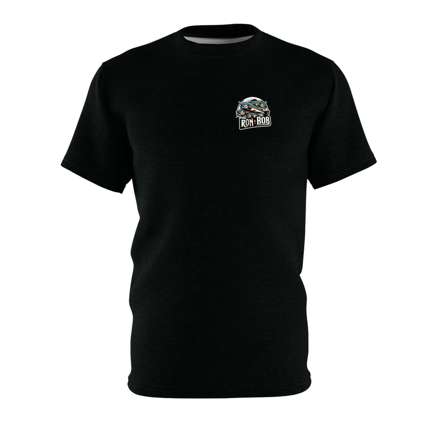 Polyester Multiple Salmon T-Shirt (Black)