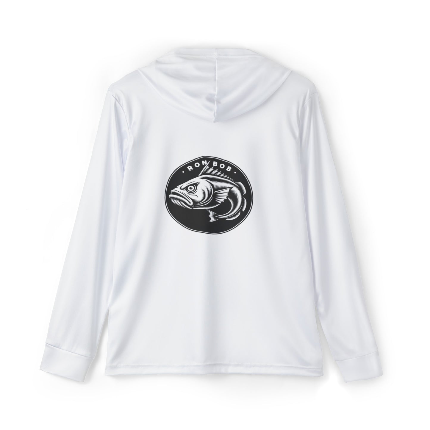 Men's Lightweight B/W Lingcod Hoodie with UPF +50 (White)