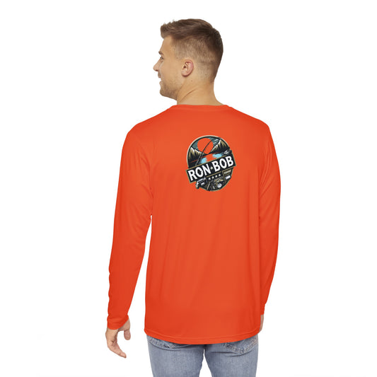 Polyester Outdoor Fishing Long Sleeve T-Shirt (Sunset Orange)