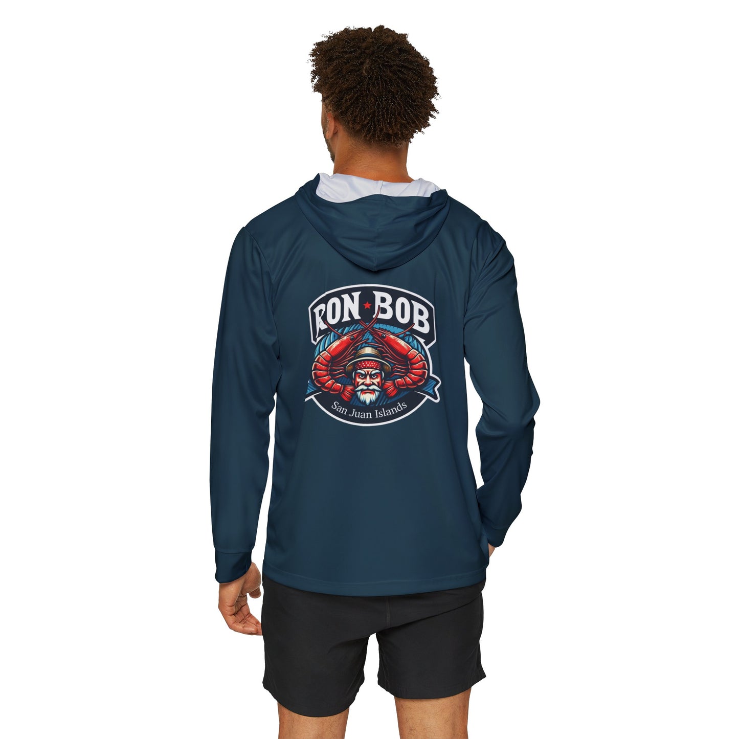 Men's Lightweight Prawn Fisherman Hoodie with UPF +50 (Gunmetal)
