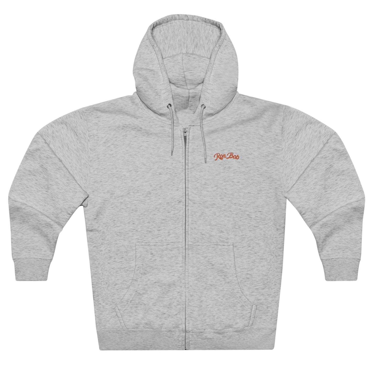 Zip Hoodie with 3 Color Logo (Light and Charcoal Grey)