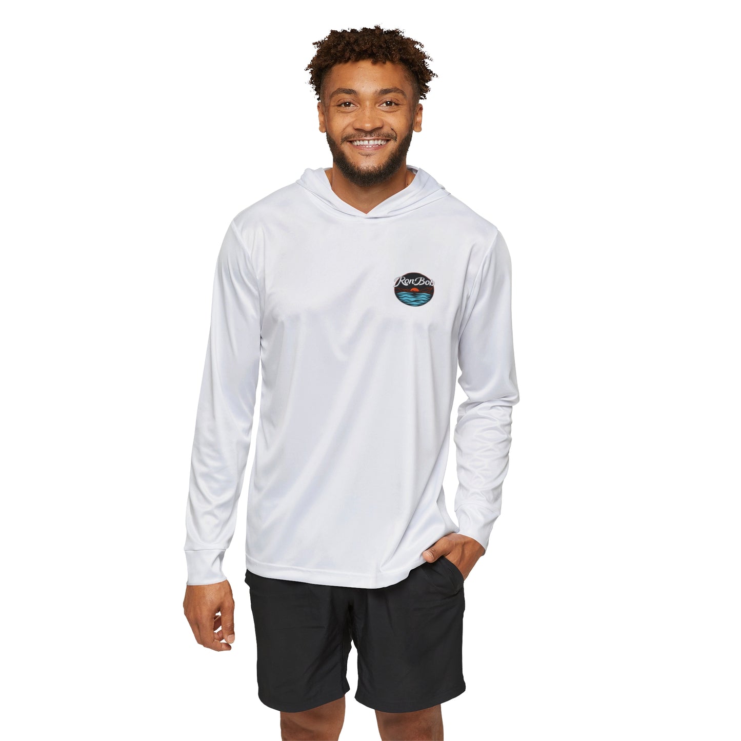 Men's Lightweight Fishing Hoodie with UPF +50 (White)