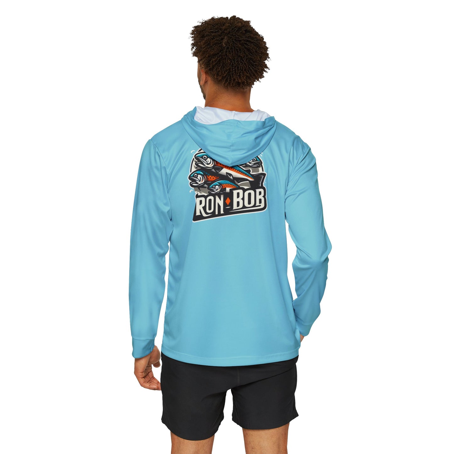 Men's Lightweight Multiple Salmon Hoodie with UPF +50 (Glacier Blue)