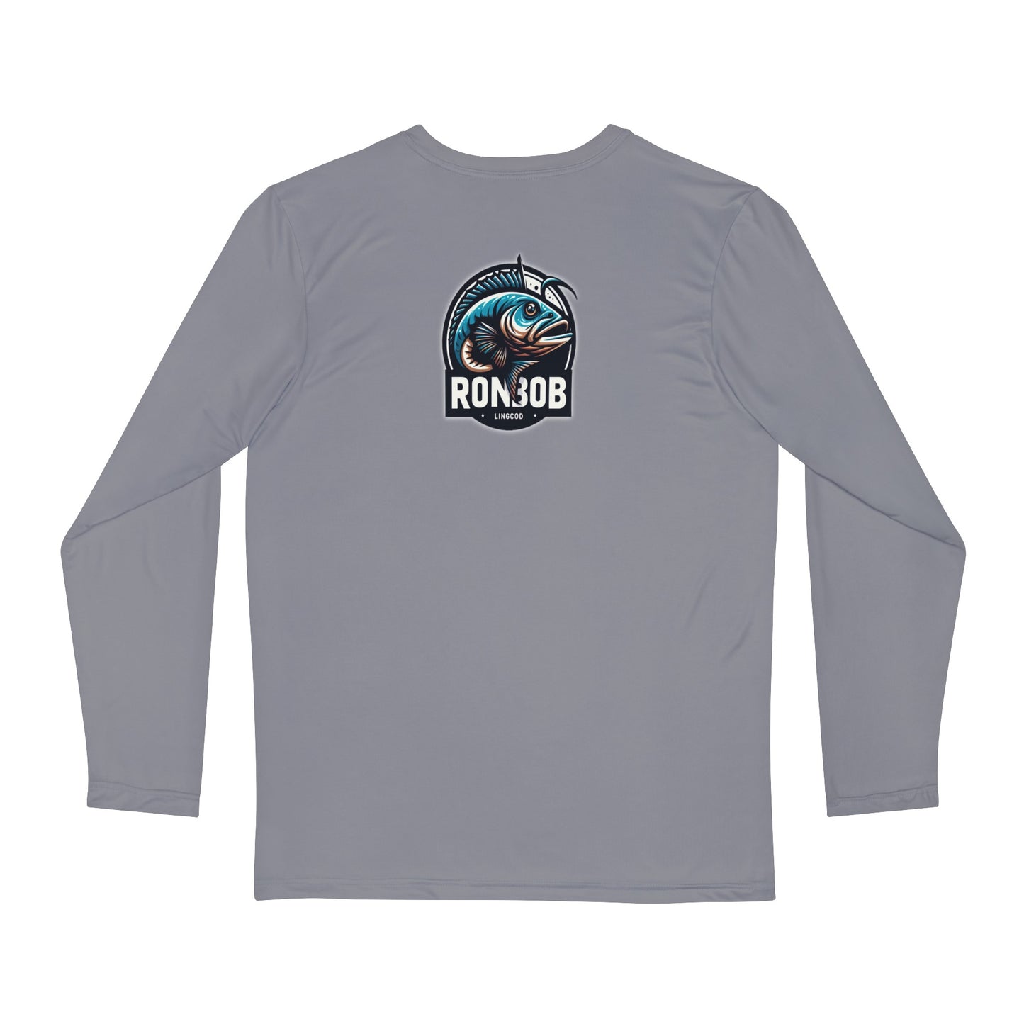 Polyester Blue Lingcod Long Sleeve T-Shirt (Grey)