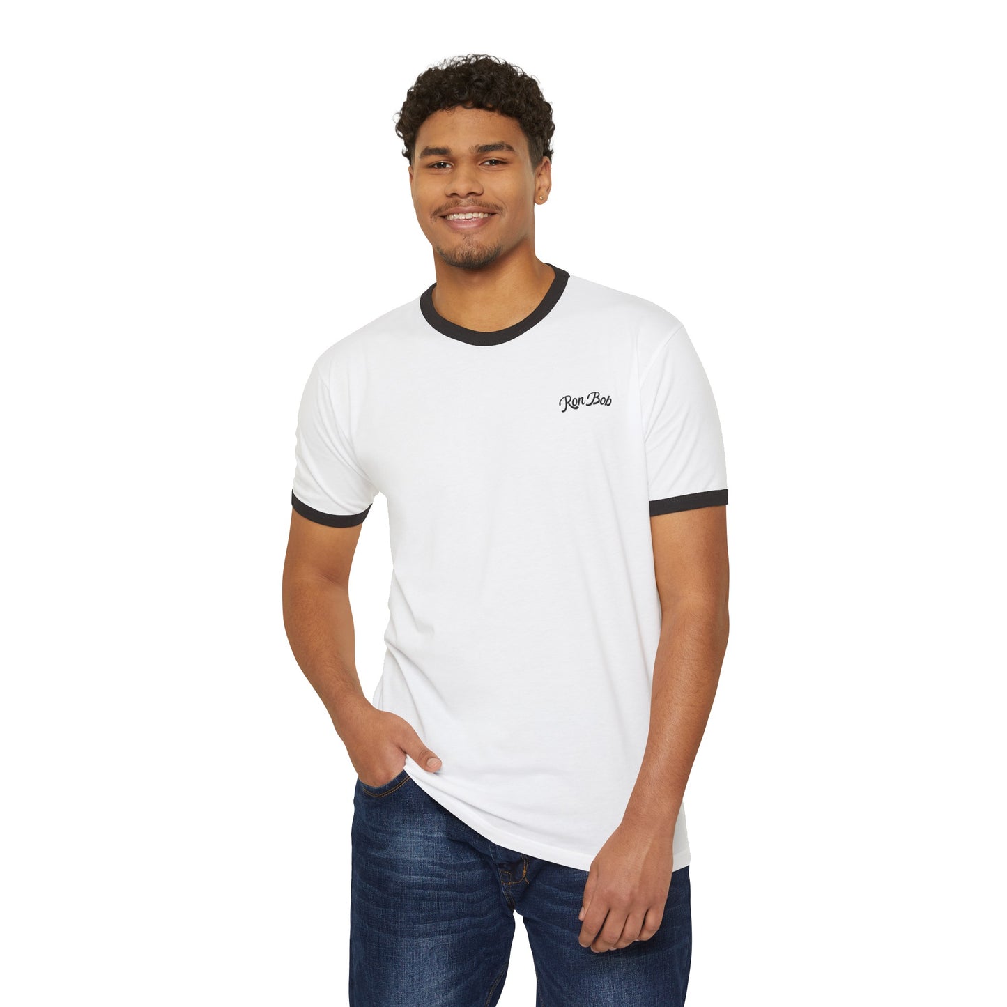 Cotton Ringer Prawn Fisherman SJI T-Shirt (White)