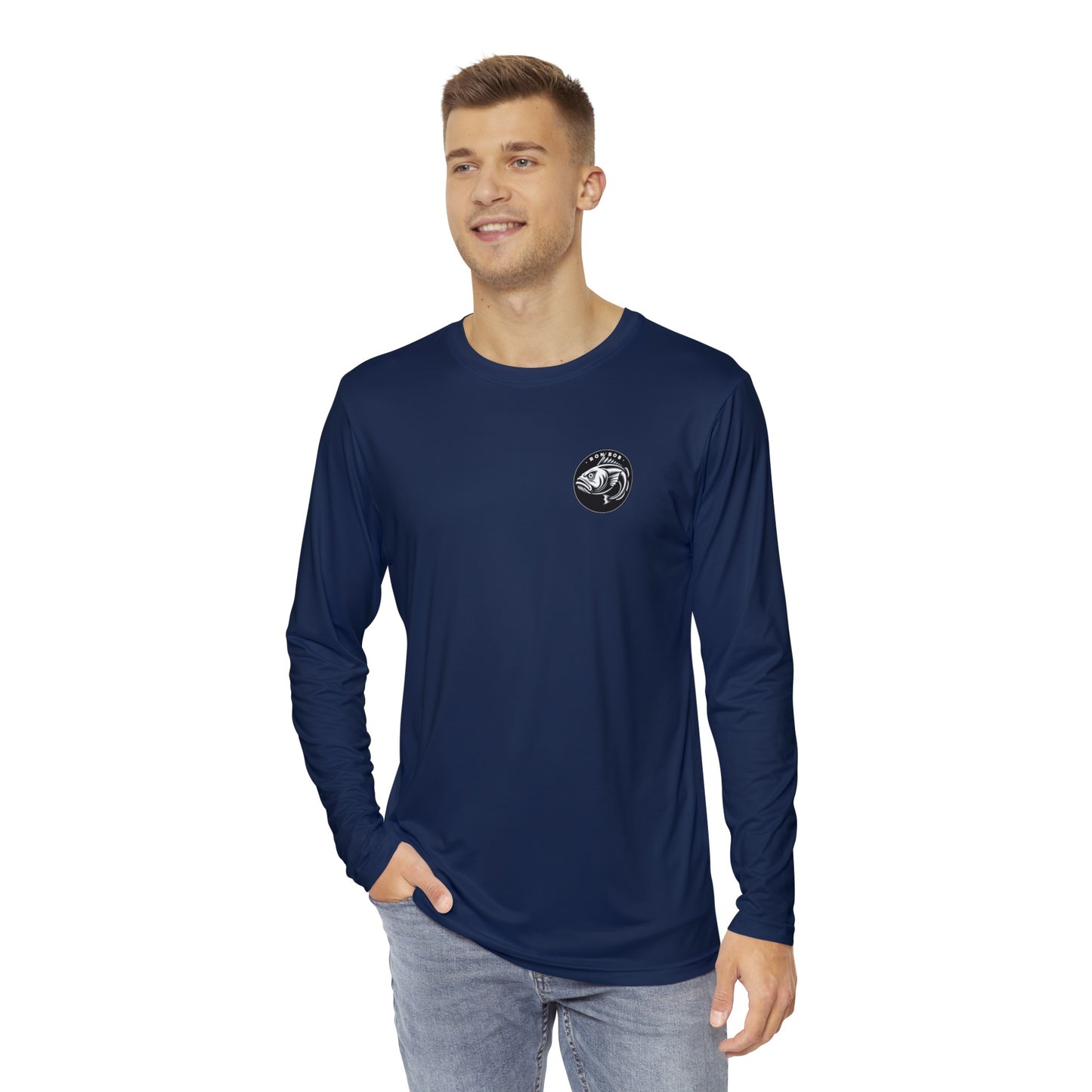 Polyester B/W Lingcod Long Sleeve T-Shirt (Gunmetal)