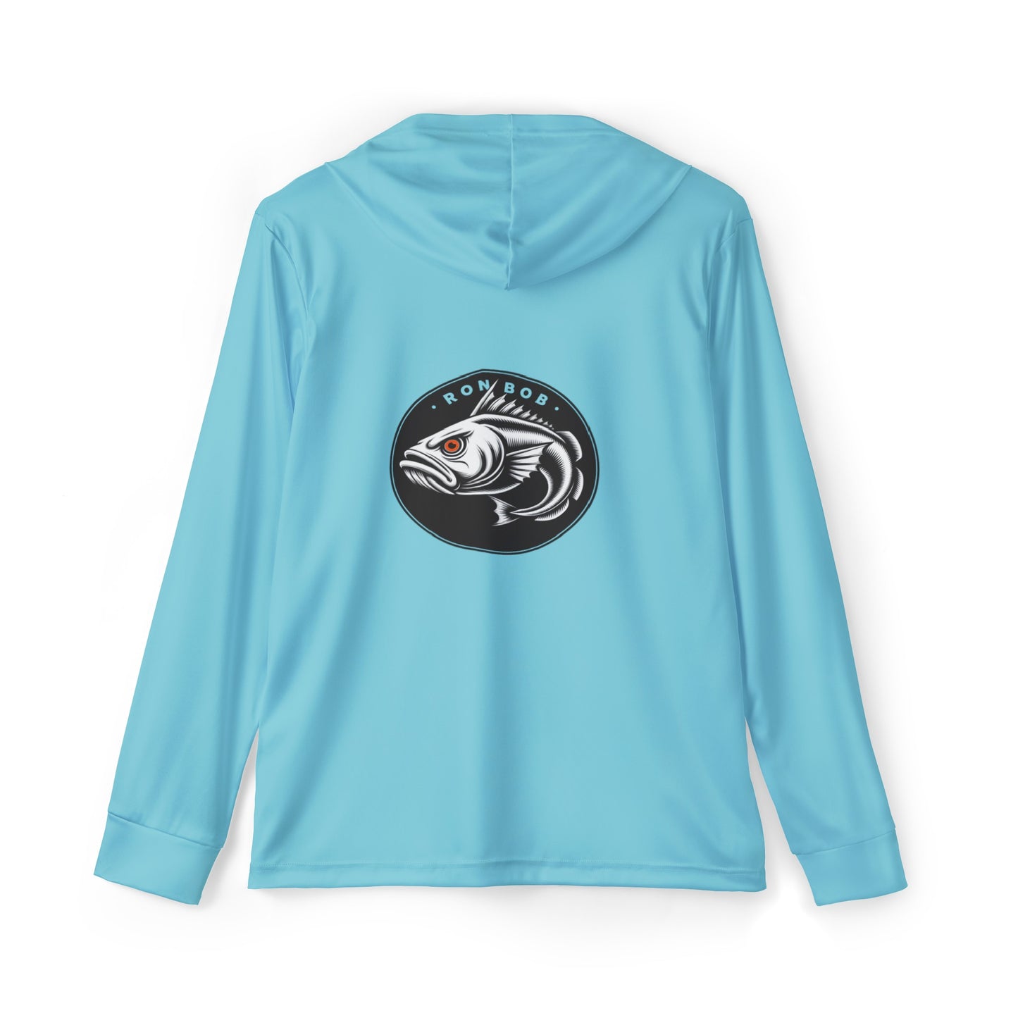 Men's Lightweight Orange Eye Lingcod Hoodie with UPF +50 (Glacier Blue)