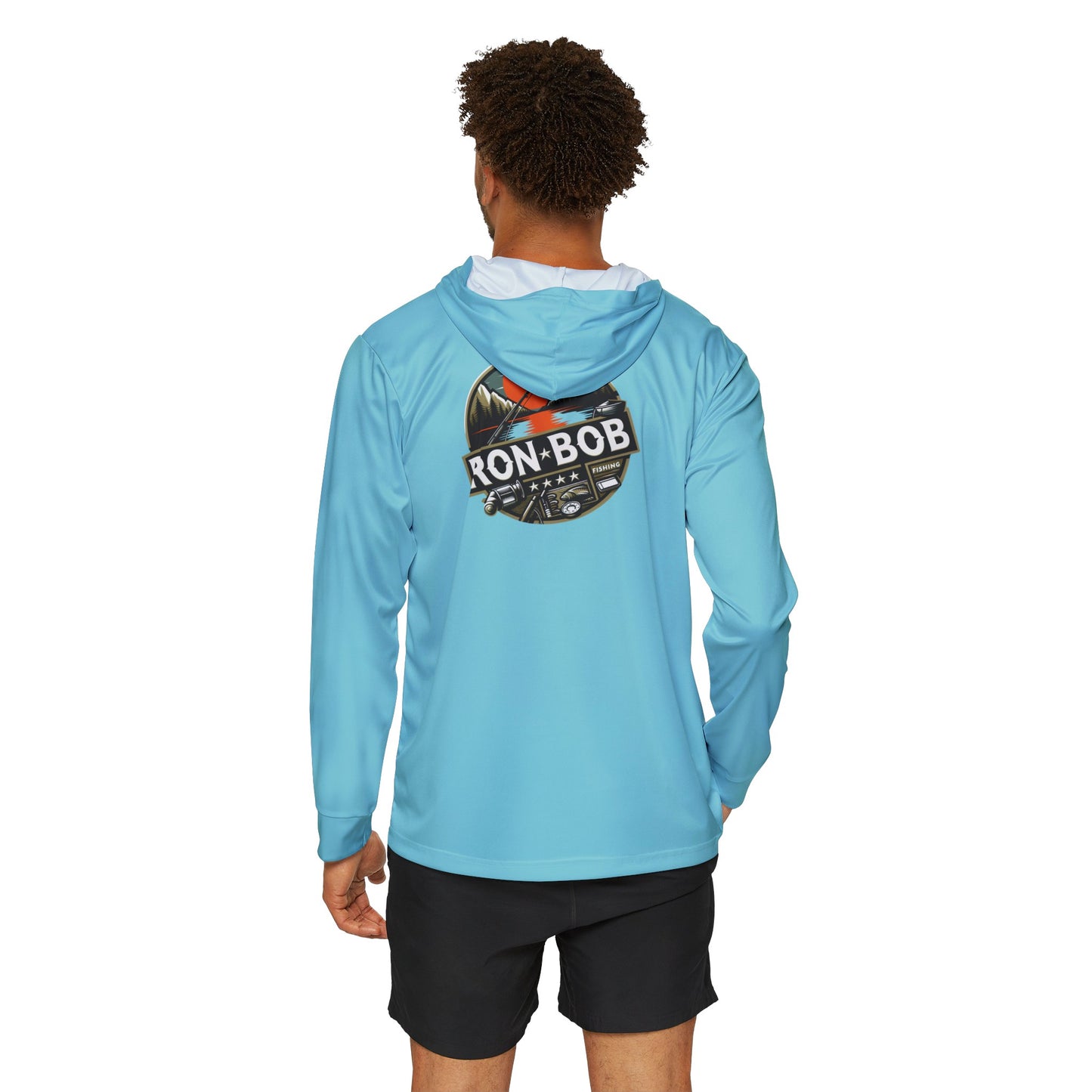 Men's Lightweight Outdoor Fishing Hoodie with UPF +50 (Glacier Blue)