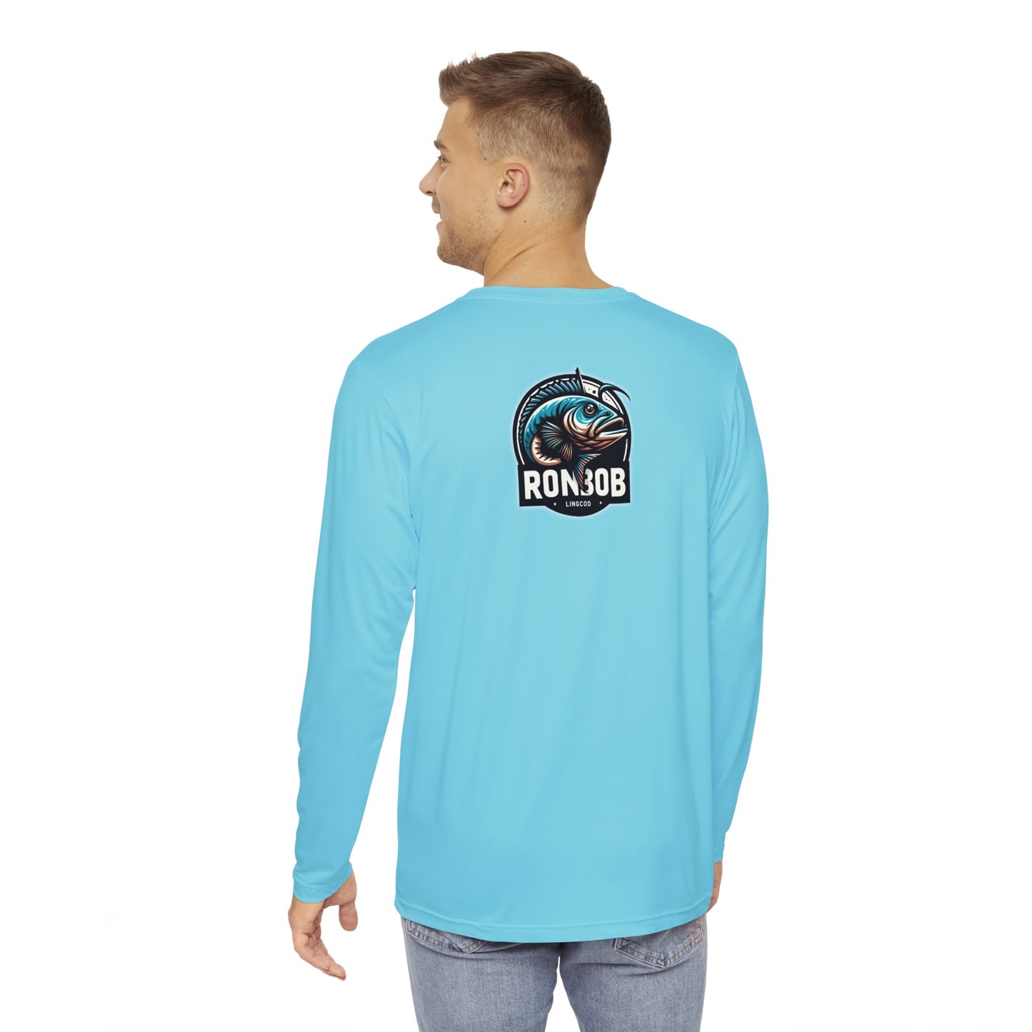 Polyester Blue Lingcod Long Sleeve T-Shirt (Glacier Blue)