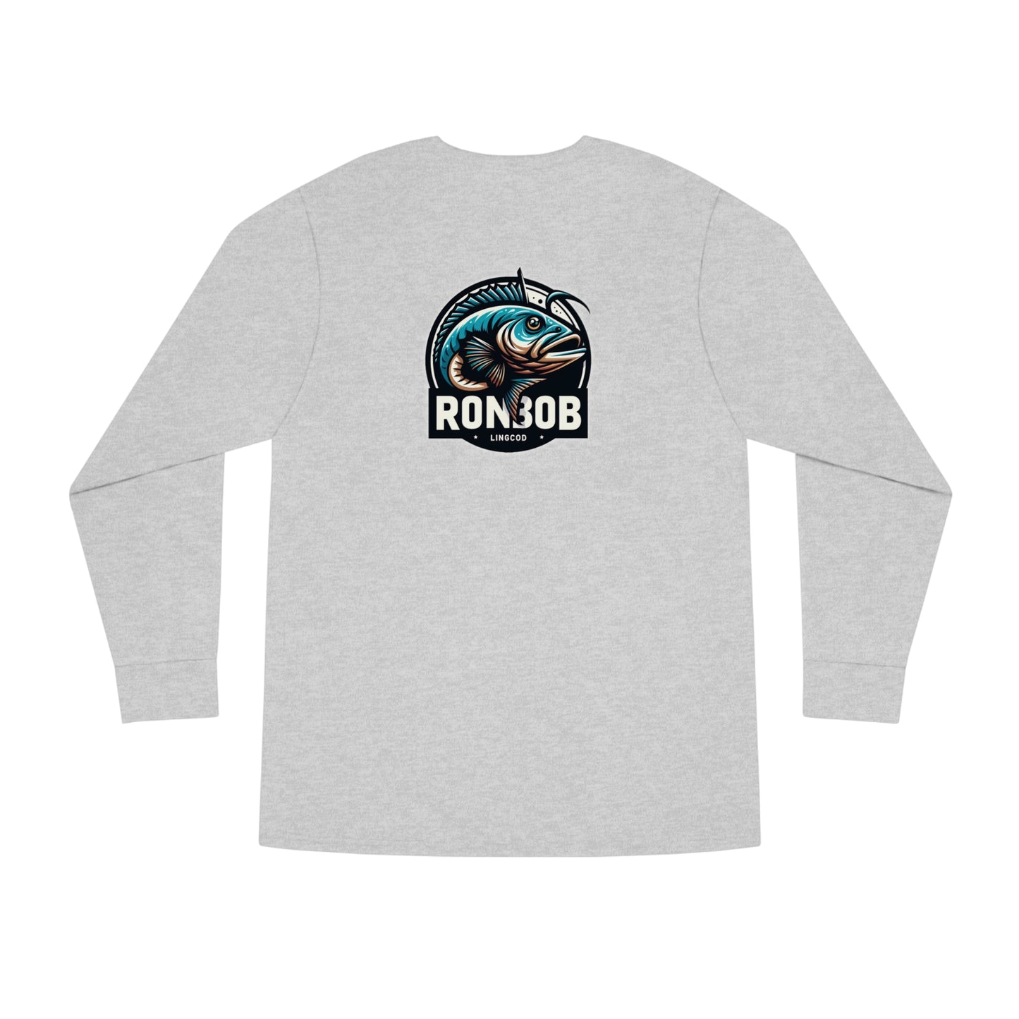 Men's Long Sleeve Crewneck Tee - Blue Lingcod (Multiple Color Options)