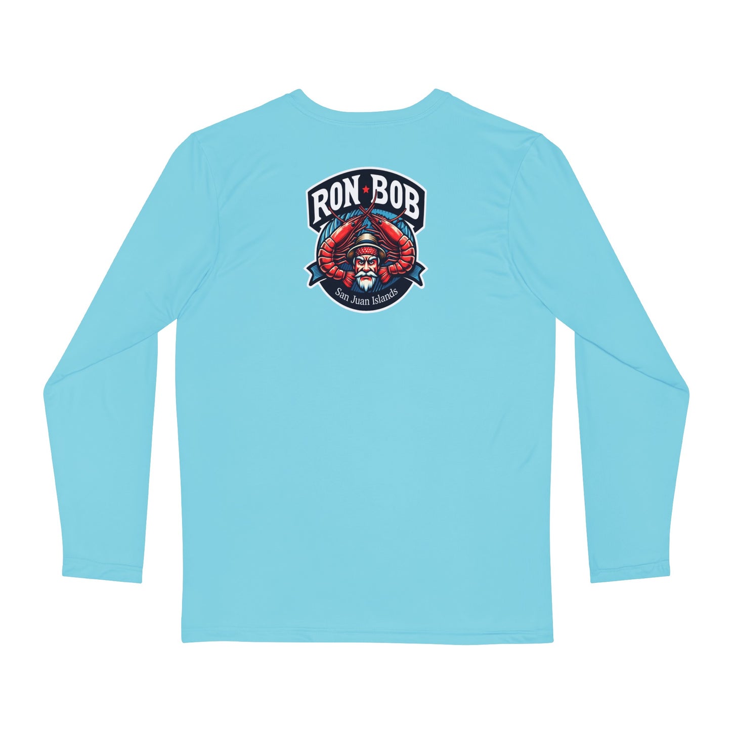 Polyester Prawn Fisherman Long Sleeve T-Shirt (Glacier Blue)