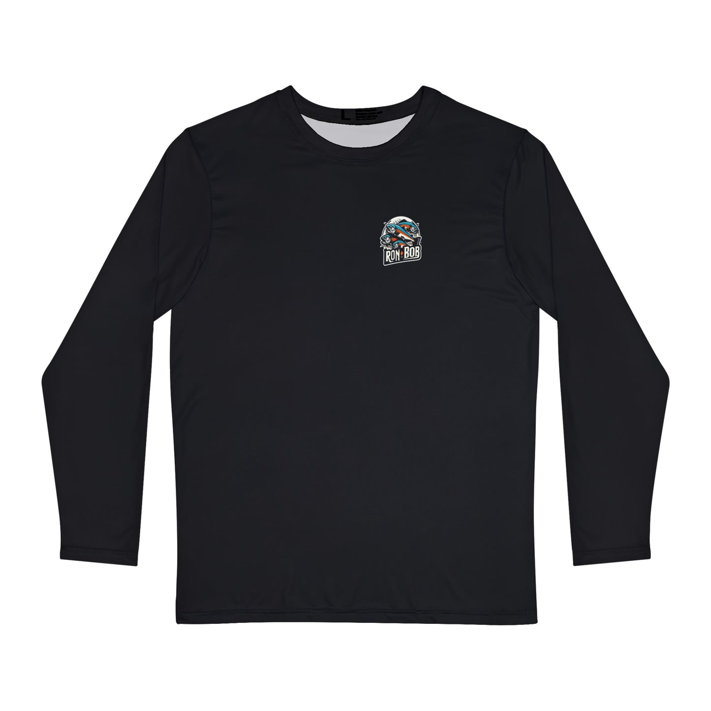 Polyester Multiple Salmon Long Sleeve T-Shirt (Black)