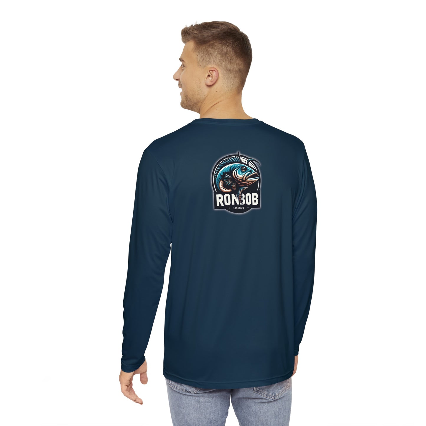 Polyester Blue Lingcod Long Sleeve T-Shirt (Gunmetal)